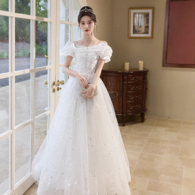 2026 Style White Off-Shoulder Bridal Evening Gown Fashion Slim Fit Banquet Dress for Slimming Effect Long-Length Cocktail Dress
2026 Style White Off-Shoulder Bridal Evening Gown Fashion Slim Fit Banquet Dress for Slimming Effect Long-Length Cocktail Dress