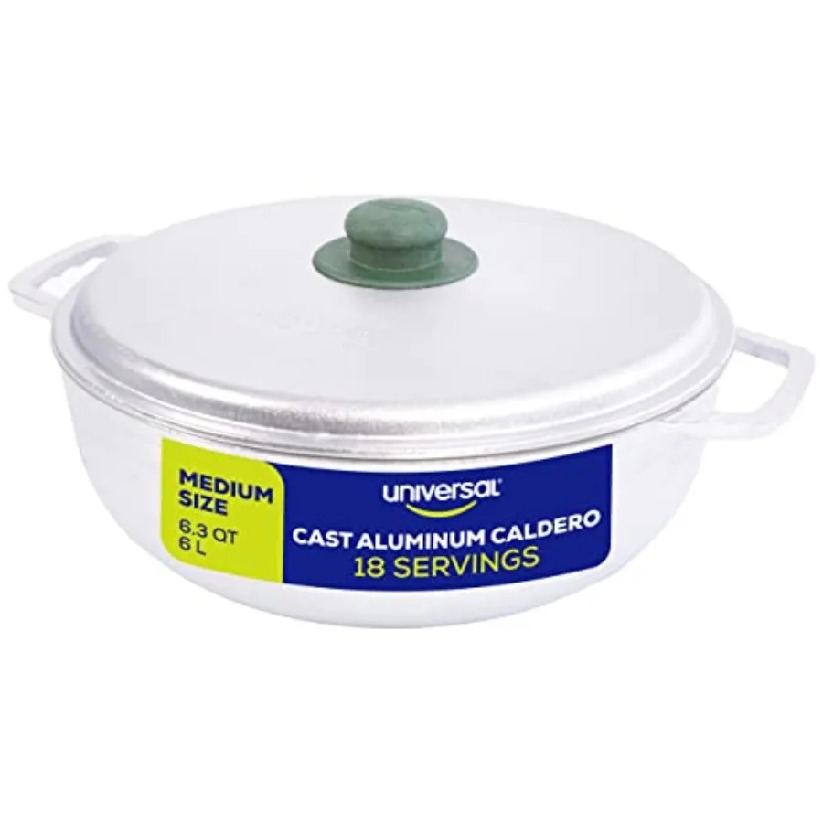 Medium Size Caldero 18 Cups - 6.3 QT/ 6 L Stainless Aluminum Pot Even Heat Distribution and Fast Cooking Dutch Oven Pot Ergonom
Medium Size Caldero 18 Cups - 6.3 QT/ 6 L Stainless Aluminum Pot Even Heat Distribution and Fast Cooking Dutch Oven Pot Ergonom