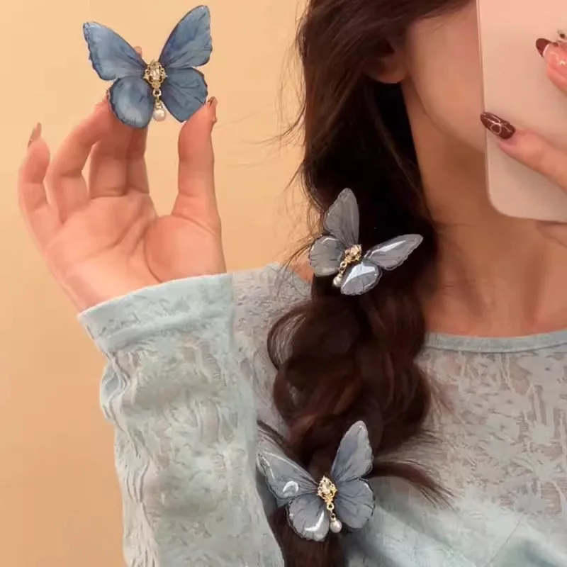 Ice blue butterfly hairpin female small fresh side bangs duck Mori girl antique hairpin
Ice blue butterfly hairpin female small fresh side bangs duck Mori girl antique hairpin