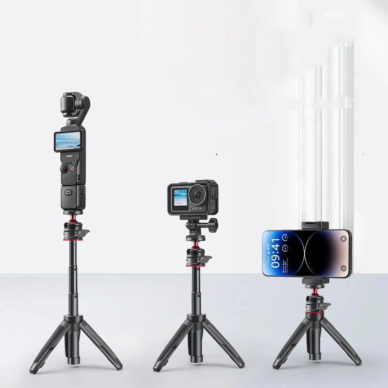 Extendable Mini Tripod,6-10 Inch Height Adjustable 360 Rotation Ball Head Handheld Vlog Camera Tripod for GoPro /Action4/5Pro
Extendable Mini Tripod,6-10 Inch Height Adjustable 360 Rotation Ball Head Handheld Vlog Camera Tripod for GoPro /Action4/5Pro