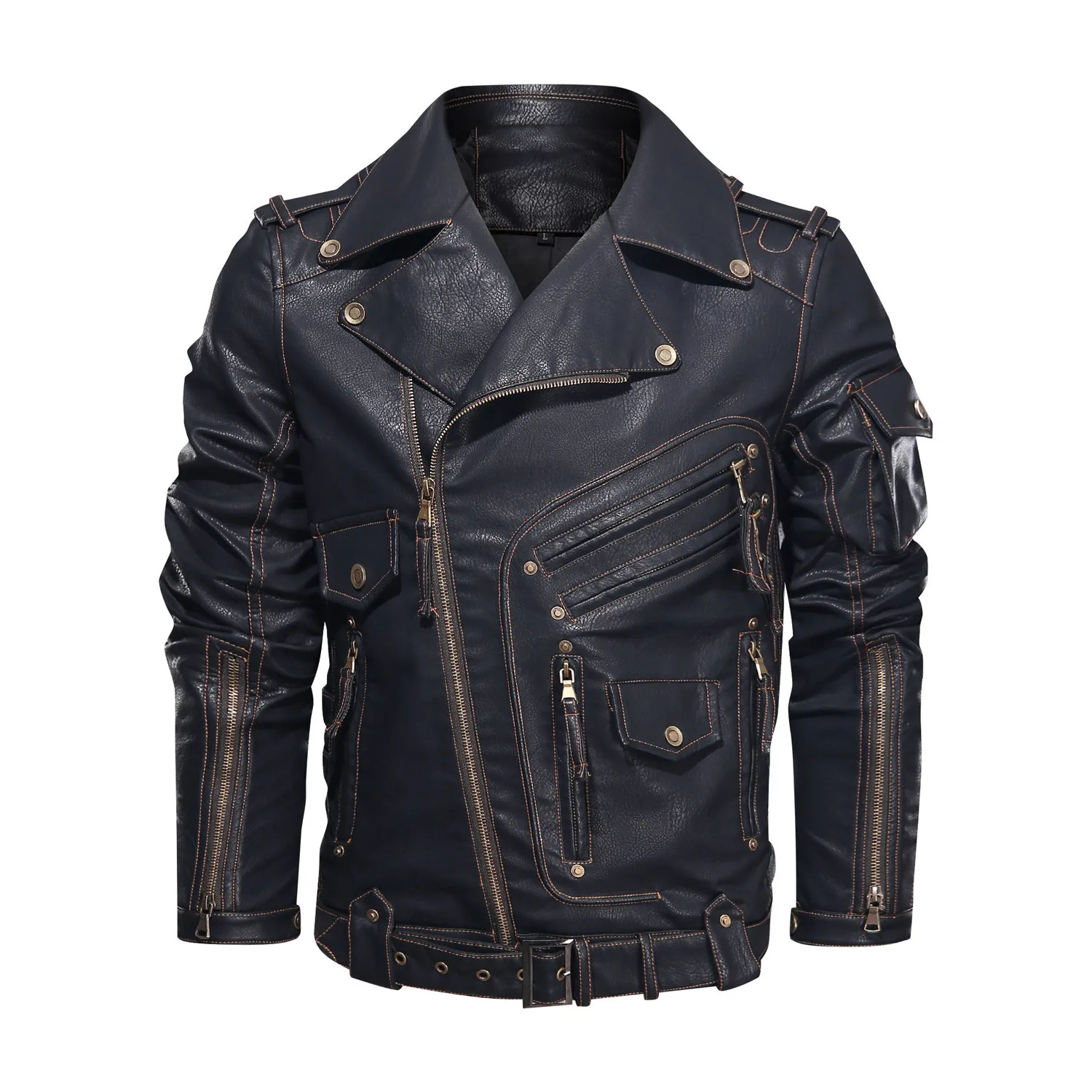 Winter PU Leather Jacket Men Fashion Motorcycle Leather Jacket Cool Zipper Pockets Coats Clothing Autumn Cool Zipper Pockets
Winter PU Leather Jacket Men Fashion Motorcycle Leather Jacket Cool Zipper Pockets Coats Clothing Autumn Cool Zipper Pockets