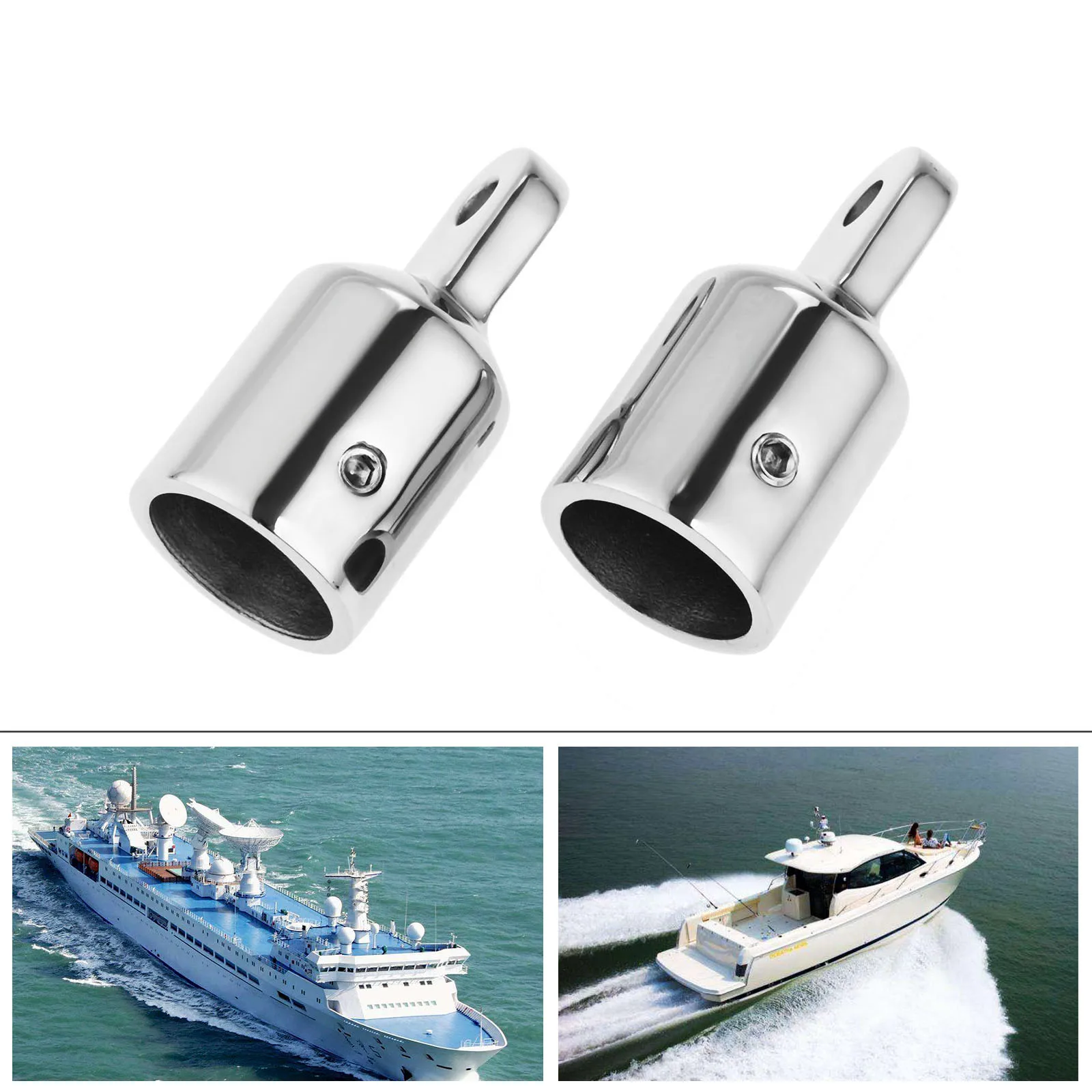 2Pcs Marine Stainless Steel 316 Bimini Top Eye End Cap Hardware Fittings for 7/8"" 22mm Pipe Tube Yacht Rowing Boats Accessories
2Pcs Marine Stainless Steel 316 Bimini Top Eye End Cap Hardware Fittings for 7/8"" 22mm Pipe Tube Yacht Rowing Boats Accessories