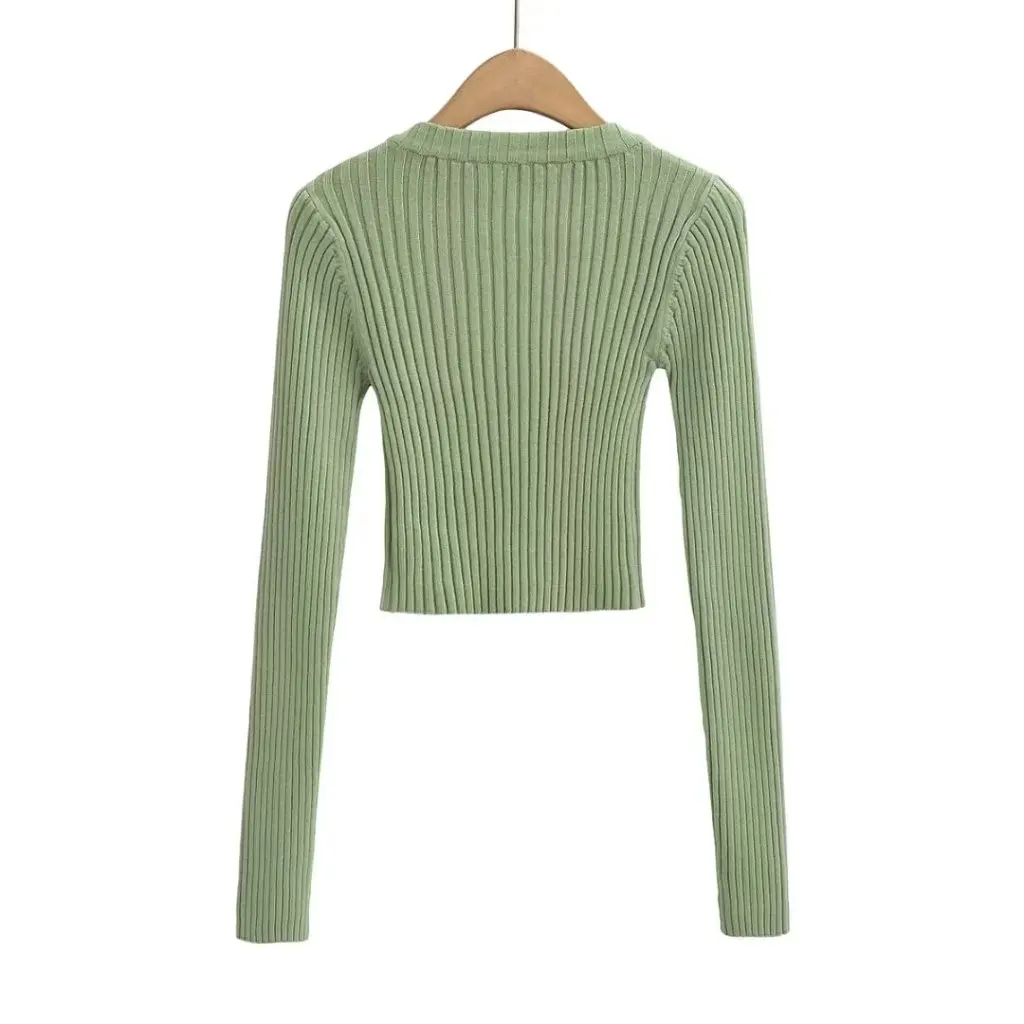 Женский однотонный свитер на молнии с круглым вырезом, кардиган, облегающий короткий топ на осень-зиму, вязаное пальто с открытой передней частью
Женский однотонный свитер на молнии с круглым вырезом, кардиган, облегающий короткий топ на осень-зиму, вязаное пальто с открытой передней частью