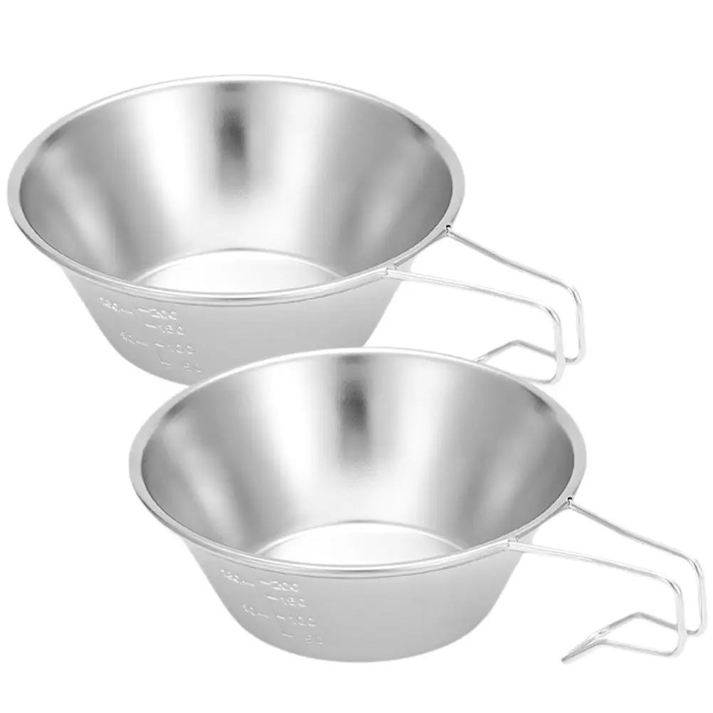 2Pcs Stainless Steel Folding Handle Bowl Compact Travel Camping Bowl Set for Backpacking Soup Coffee Ramen Outdoor Dining
2Pcs Stainless Steel Folding Handle Bowl Compact Travel Camping Bowl Set for Backpacking Soup Coffee Ramen Outdoor Dining