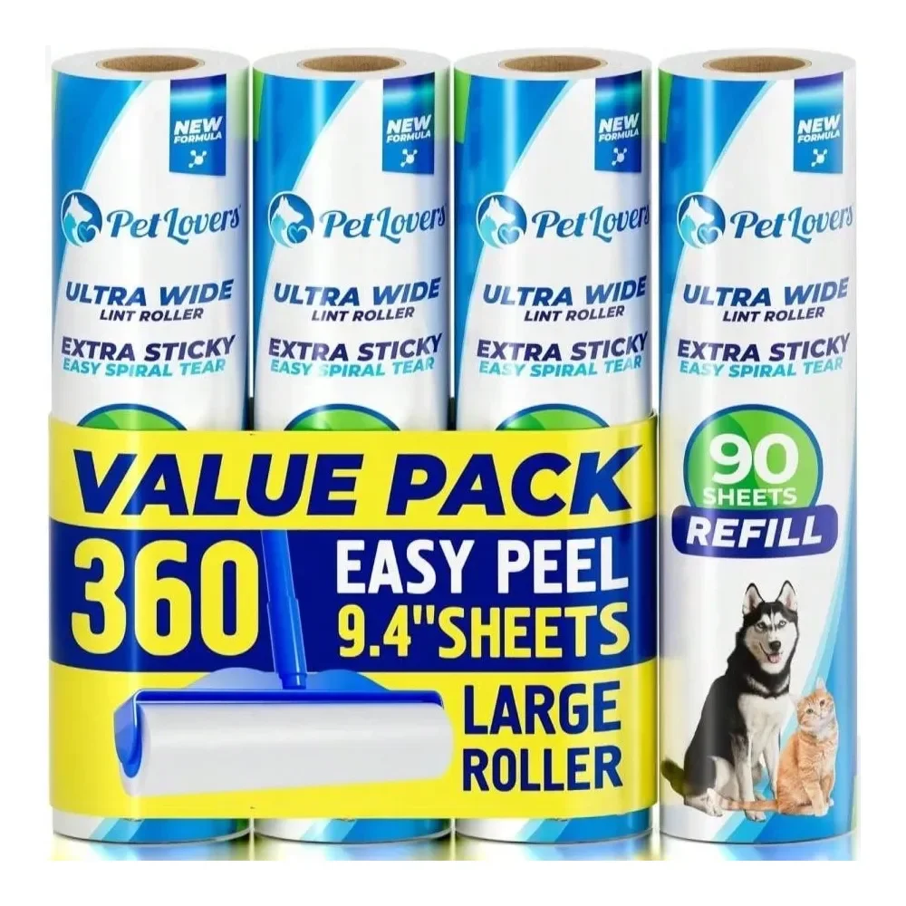 Extra Sticky Lint Roller Value Set 270 Sheets For Pet Hair Removal And Clothes, Dog And Cat Lint Remover, 3 Pack
Extra Sticky Lint Roller Value Set 270 Sheets For Pet Hair Removal And Clothes, Dog And Cat Lint Remover, 3 Pack