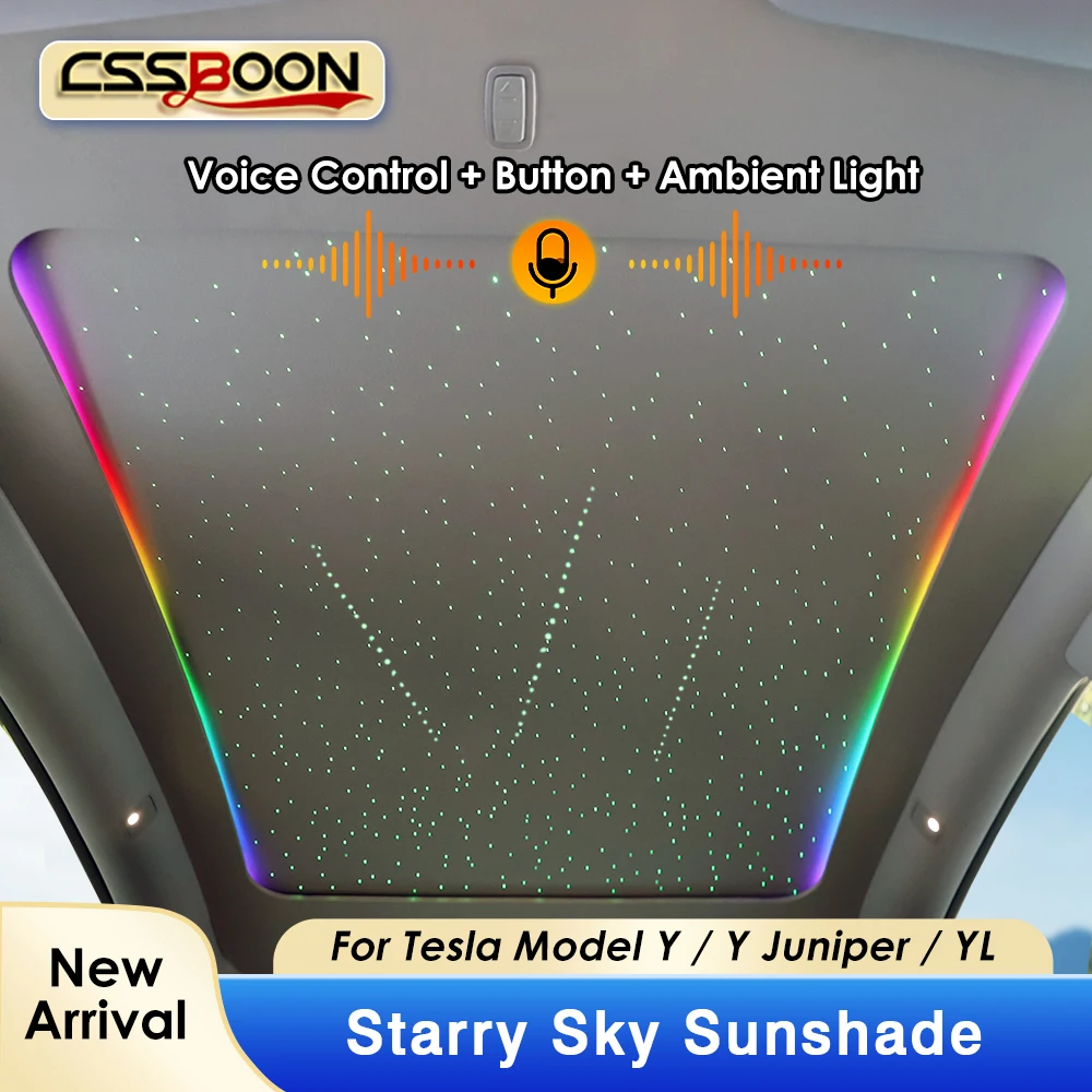 Car Roof Sunshade for Tesla Model New Y Juniper Starry Sky Car Sunroof Voice Control Sun Shade Sky Window Car Sunshade Interior
Car Roof Sunshade for Tesla Model New Y Juniper Starry Sky Car Sunroof Voice Control Sun Shade Sky Window Car Sunshade Interior