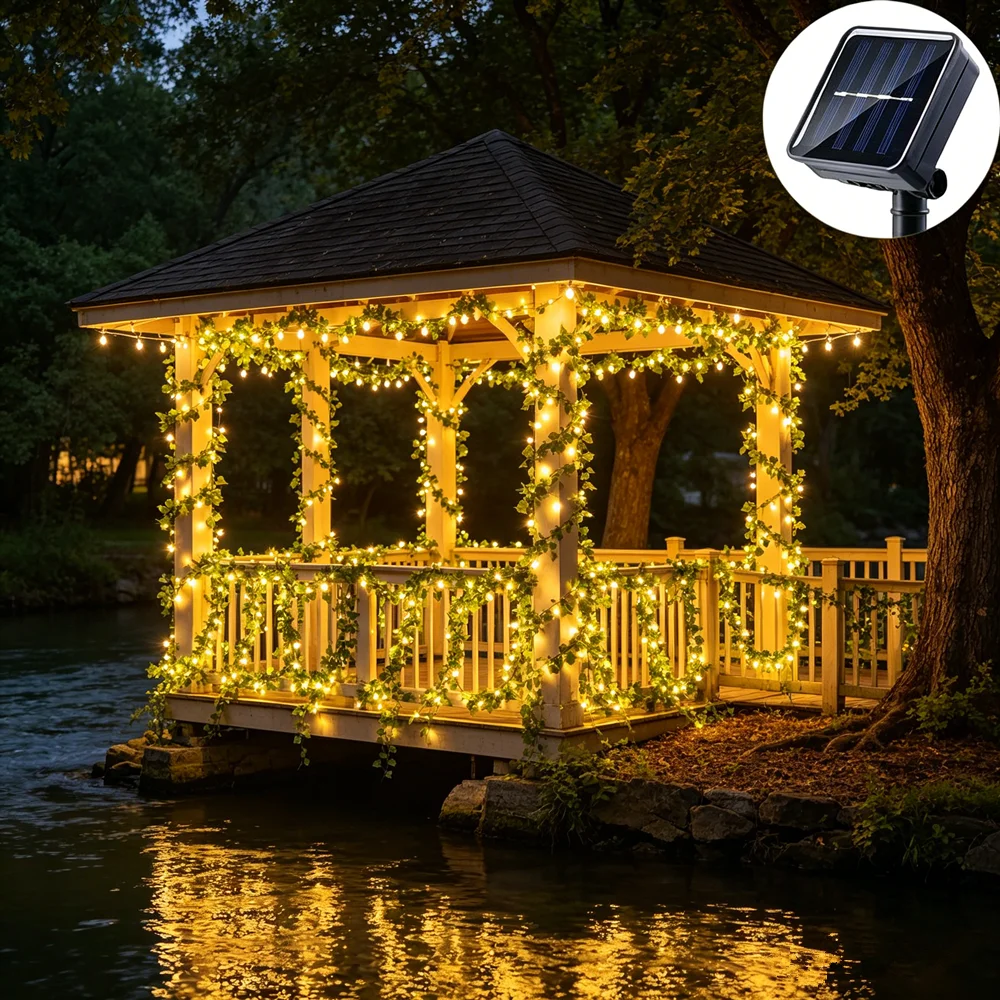 Wedding Garland Light Christmas Tree Solar Powered Flower Green Leaf String Lights Artificial Vine Fairy Lights for Home Decor
Wedding Garland Light Christmas Tree Solar Powered Flower Green Leaf String Lights Artificial Vine Fairy Lights for Home Decor