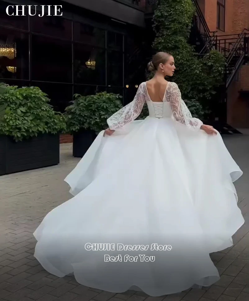 Customized White Wedding Dresses Appliques Long Sleeve Organza Prom Dress Modest Full Sleeves Evening Gowns Moroccan Party Dress
Customized White Wedding Dresses Appliques Long Sleeve Organza Prom Dress Modest Full Sleeves Evening Gowns Moroccan Party Dress