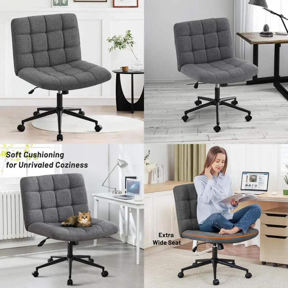 Linen Fabric Swivel Office Chair with Adjustable Features and 360° Wheels for Home Office
Linen Fabric Swivel Office Chair with Adjustable Features and 360° Wheels for Home Office