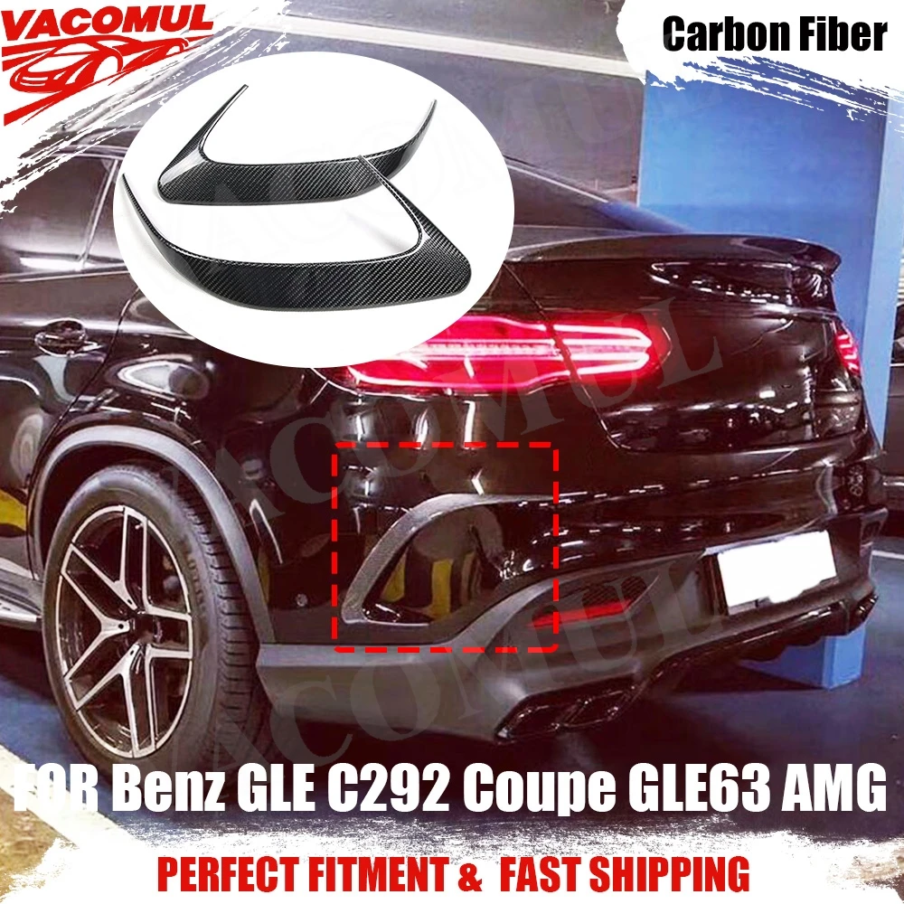 Carbon Fiber Rear Bumper Trims Side Air Vents Canards Covers for Mercedes Benz GLE Class C292 Coupe GLE63 AMG 2015-2019
Carbon Fiber Rear Bumper Trims Side Air Vents Canards Covers for Mercedes Benz GLE Class C292 Coupe GLE63 AMG 2015-2019