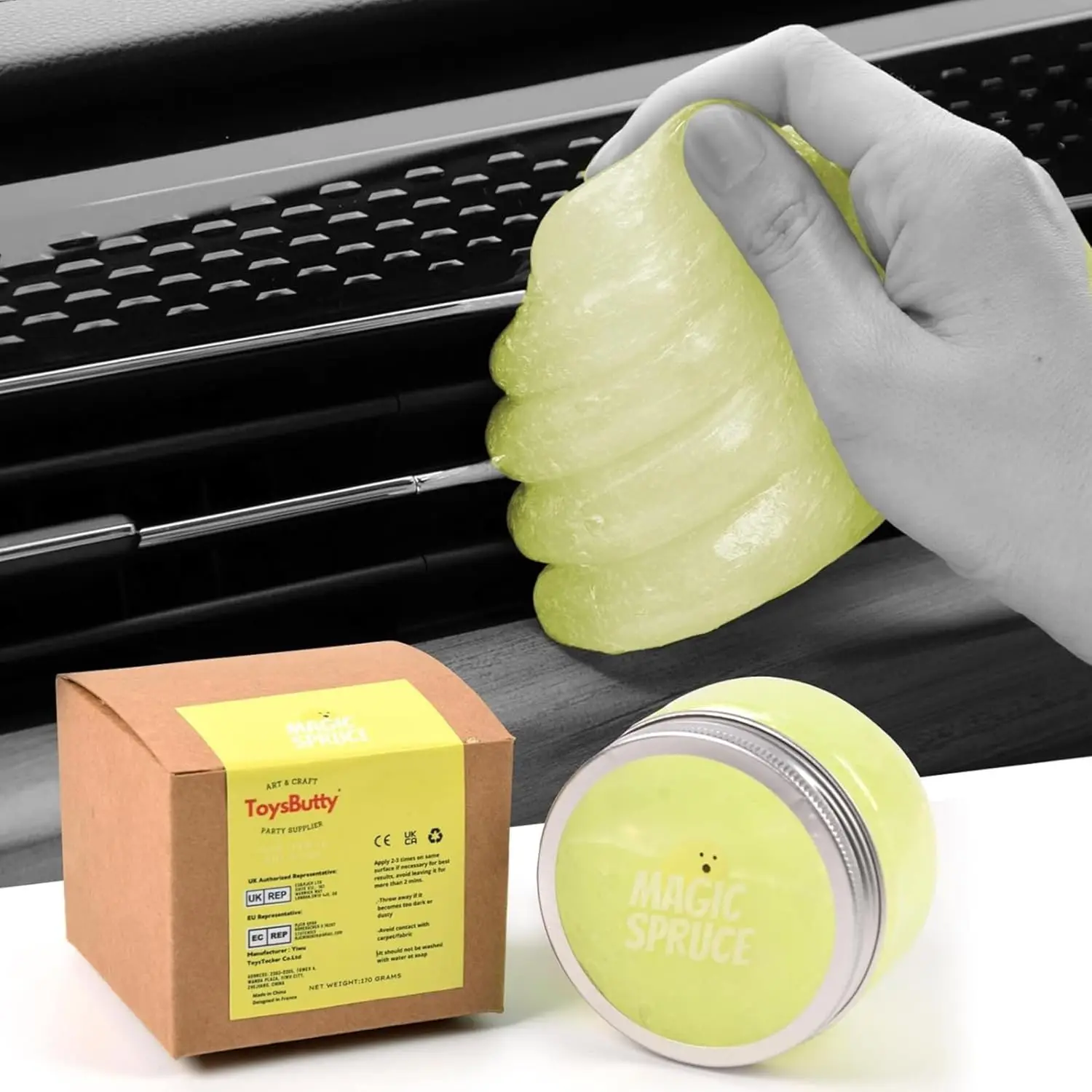 Premium Lemon Scented Cleaning Gel for Car Interior and Keyboard Universal Dust Remover in Elegant Jar
Premium Lemon Scented Cleaning Gel for Car Interior and Keyboard Universal Dust Remover in Elegant Jar