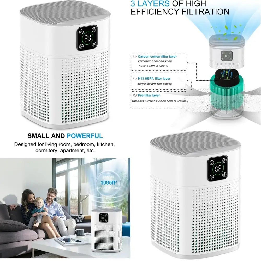 Очиститель воздуха H13 HEPA для больших помещений площадью 1095 кв. футов с функцией 360-градусной очистки ° Вентиляторы с 3 скоростями, 3-ступенчатая фильтрация, белый цвет
Очиститель воздуха H13 HEPA для больших помещений площадью 1095 кв. футов с функцией 360-градусной очистки ° Вентиляторы с 3 скоростями, 3-ступенчатая фильтрация, белый цвет