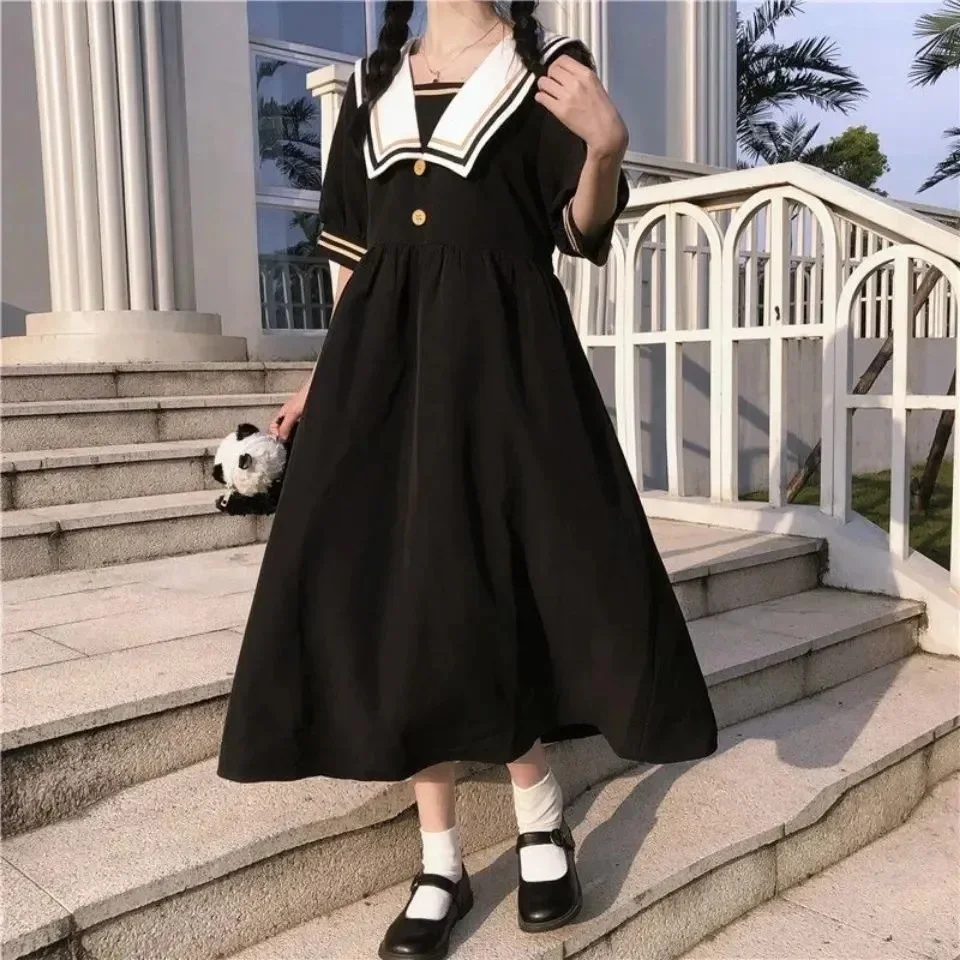 Girly Summer Jk Short Sleeve Dress 2025 Suitable Primary Middle Trendy Sailor Style Cotton Children Clothing er2s
Girly Summer Jk Short Sleeve Dress 2025 Suitable Primary Middle Trendy Sailor Style Cotton Children Clothing er2s