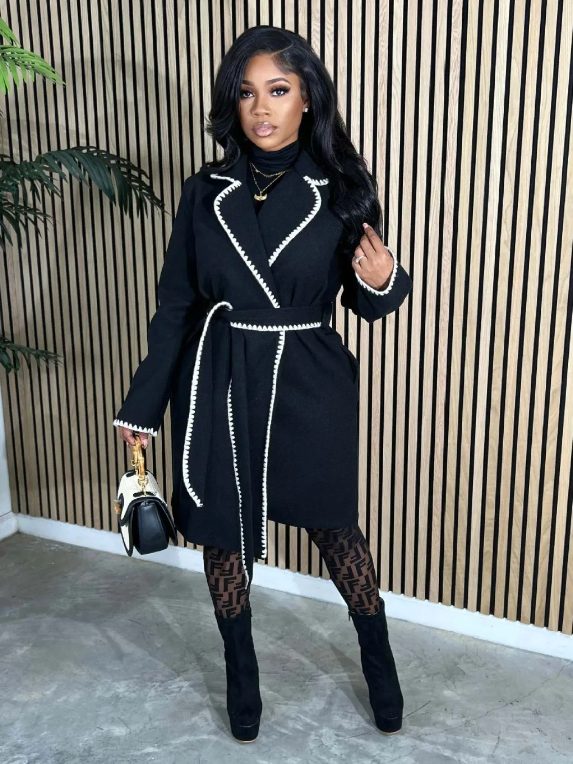 Spring Women Elegant Woolen Long Sleeve Turn-Down Collar Coat Casual Bandage Loose Windbreaker Jacket Women Long Jacket Coat
Spring Women Elegant Woolen Long Sleeve Turn-Down Collar Coat Casual Bandage Loose Windbreaker Jacket Women Long Jacket Coat