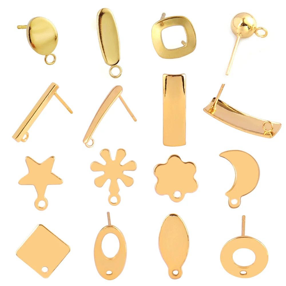 20pcs Stainless Steel Earrings Geometric Polygonal Earring Stud Earring Posts Connector For DIY Earring Jewelry Making Supplies
20pcs Stainless Steel Earrings Geometric Polygonal Earring Stud Earring Posts Connector For DIY Earring Jewelry Making Supplies