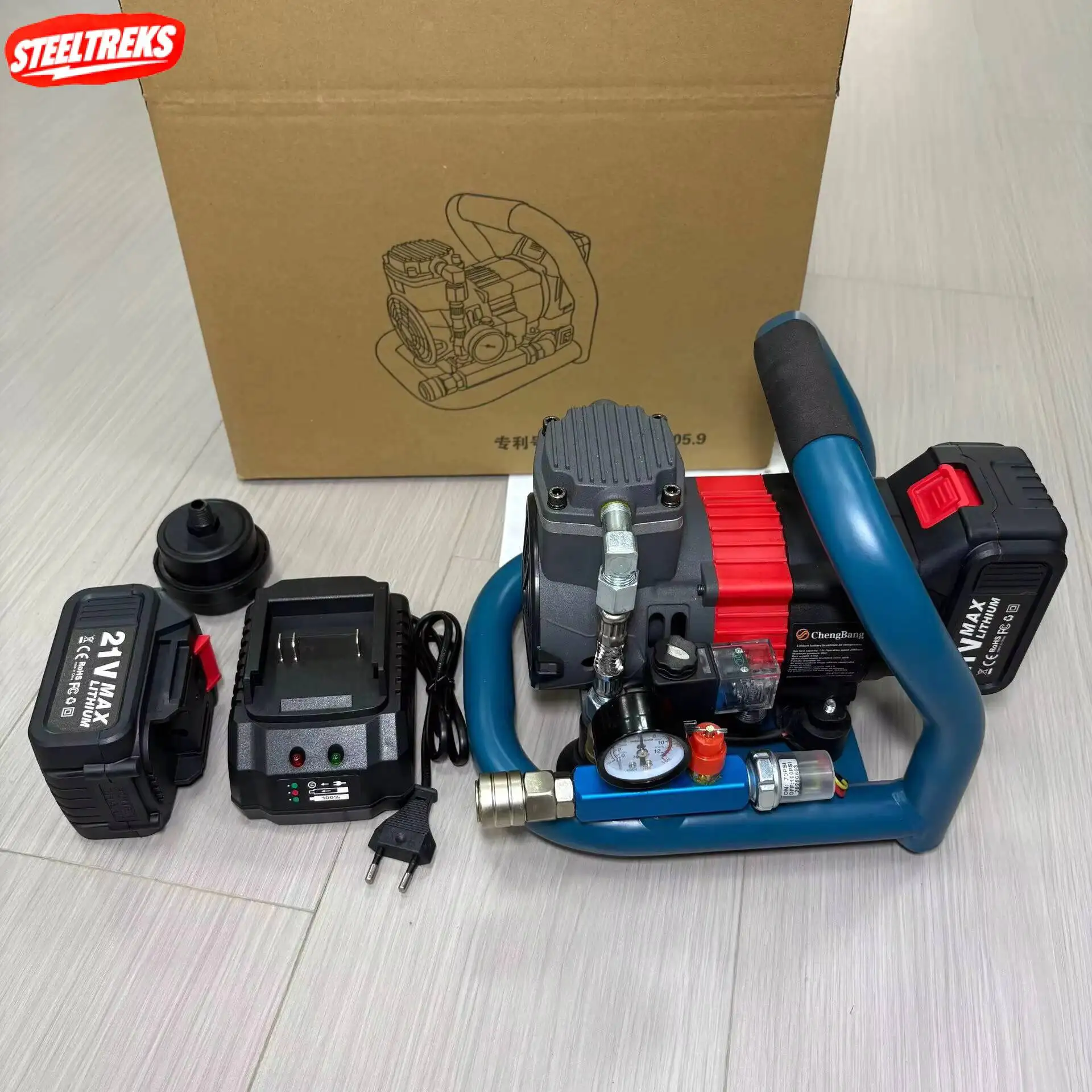 Hardware Professional Portable Brushless Air Compressor 2000mAh Lithium Battery Iron MT Socket for DIY Industrial Use Tools
Hardware Professional Portable Brushless Air Compressor 2000mAh Lithium Battery Iron MT Socket for DIY Industrial Use Tools