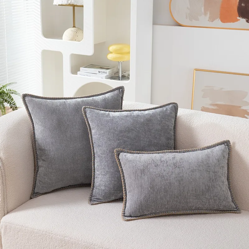 Velvet Farmhouse Pillow Covers Chenille Spring Decorative Cushion 45x45CM Gray Stitched Edge for Sofa Bedroom & Couch
Velvet Farmhouse Pillow Covers Chenille Spring Decorative Cushion 45x45CM Gray Stitched Edge for Sofa Bedroom & Couch