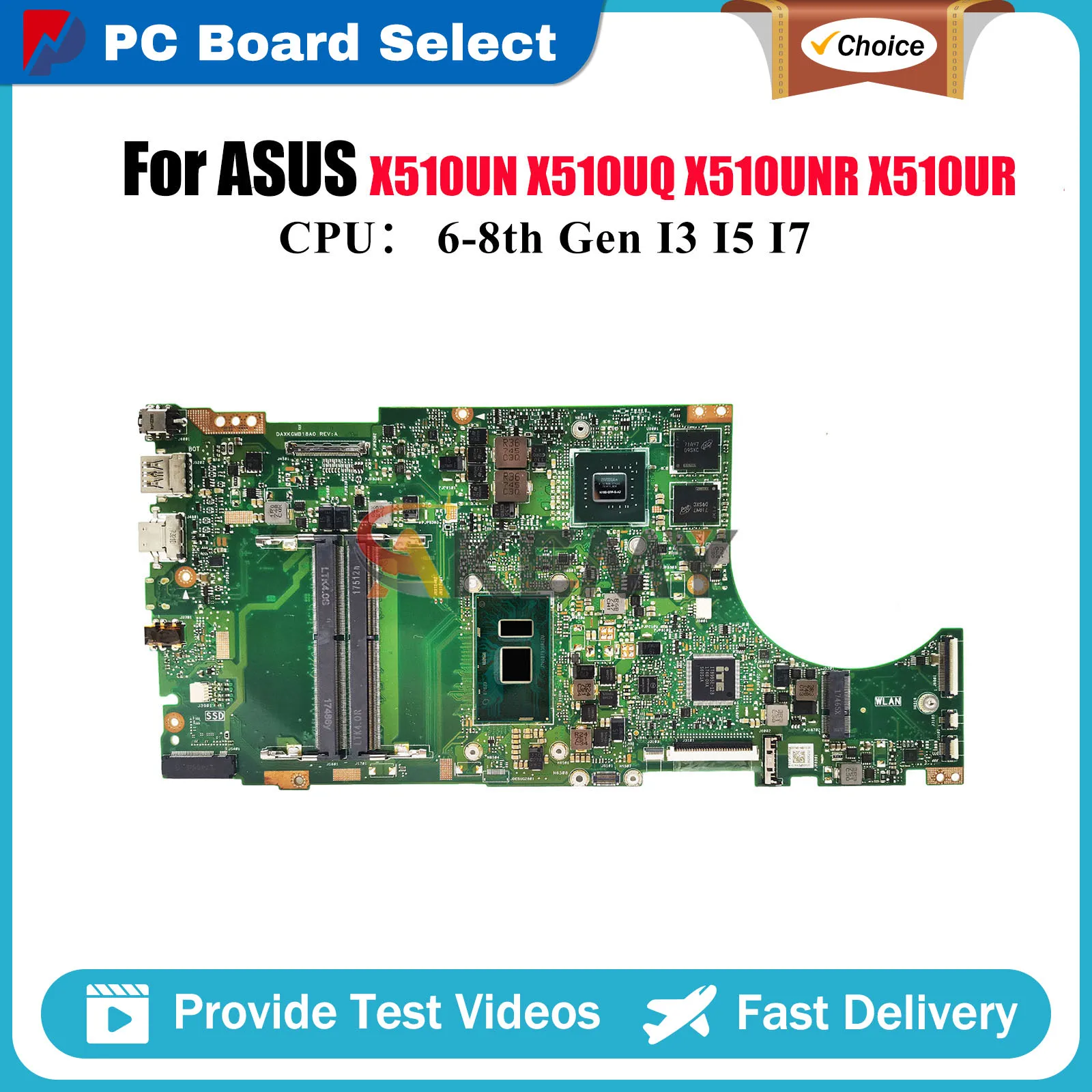 X510UN Материнская плата для ноутбука ASUS X510URR X510UQR S5100U X510UQ X510UR X510U X510UNR S510U X510UNO A510U Материнская плата I3 I5 I7 CPU
X510UN Материнская плата для ноутбука ASUS X510URR X510UQR S5100U X510UQ X510UR X510U X510UNR S510U X510UNO A510U Материнская плата I3 I5 I7 CPU