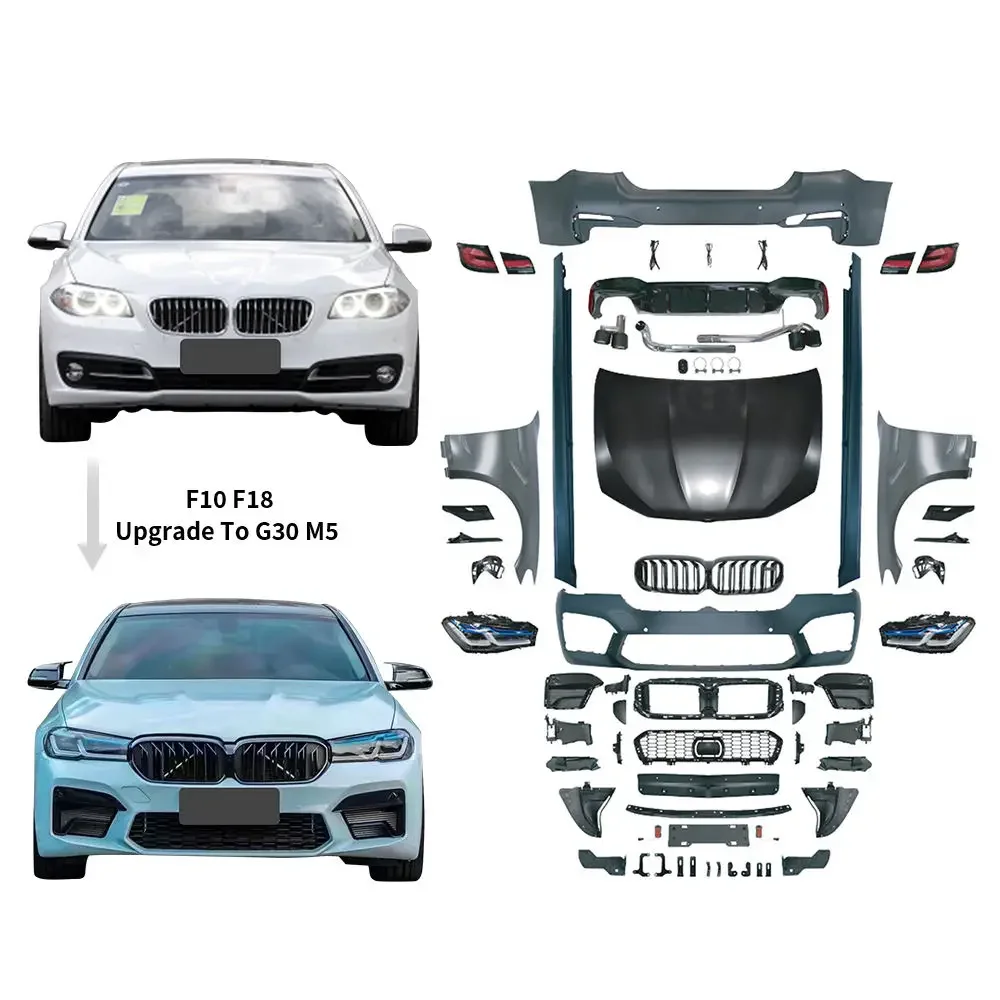 Body Kits for BMW 5 series F10/F18 upgrade 2022 bmw M5 Hood Fenders Grille Side Skirt Body Kit Front bumper rear diffuser
Body Kits for BMW 5 series F10/F18 upgrade 2022 bmw M5 Hood Fenders Grille Side Skirt Body Kit Front bumper rear diffuser