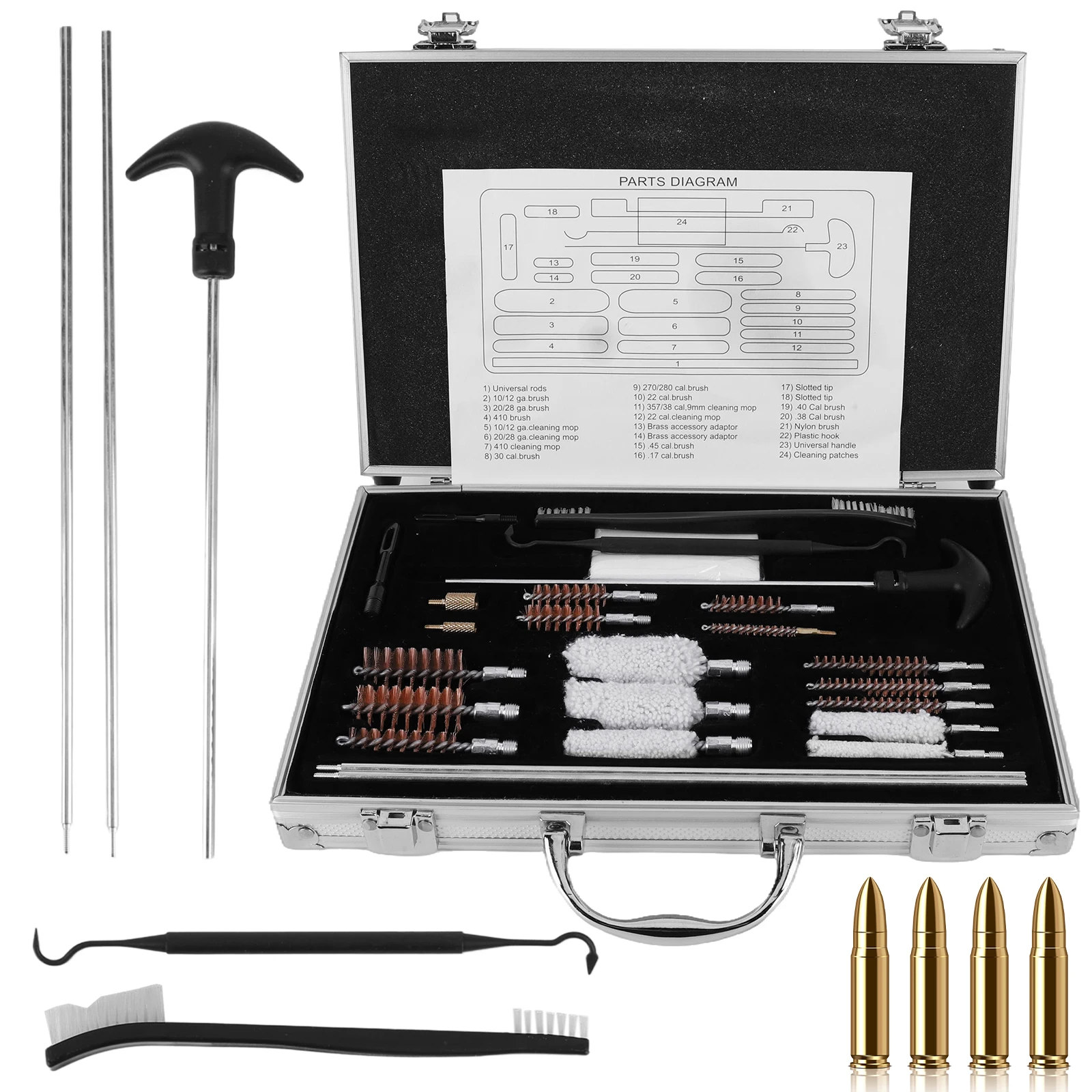 Gun Brush Accessories Gun Barrel Brush Box Set Kit Barrel Brush Tool for Rifle Pistol Handgun Shotgun Cleaning Kit Tool
Gun Brush Accessories Gun Barrel Brush Box Set Kit Barrel Brush Tool for Rifle Pistol Handgun Shotgun Cleaning Kit Tool