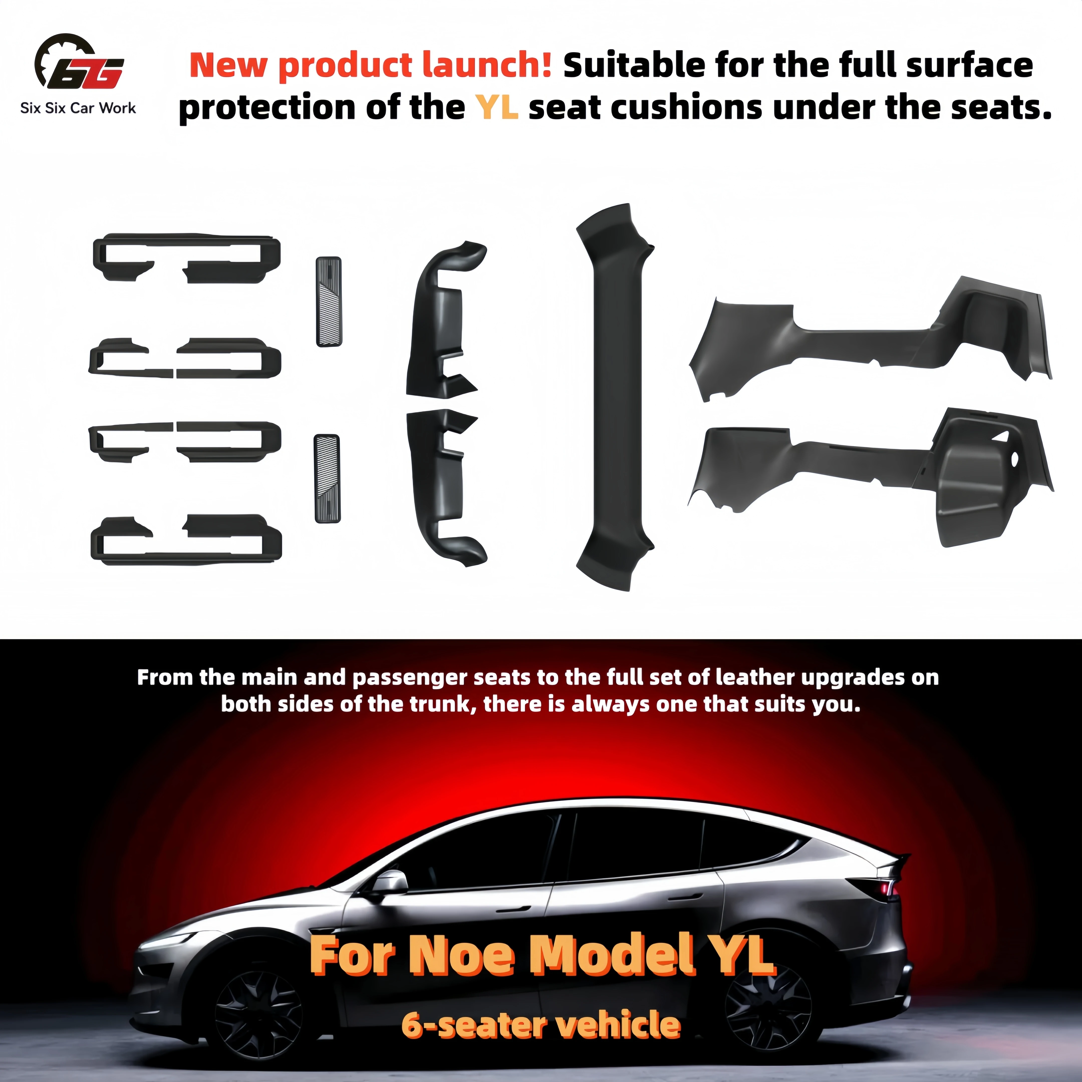 For Tesla Model YL Full Car Seat Slide Rail Velvet Corner Guard Anti-Scratch Protective Covers for Rear Boot Side Protection
For Tesla Model YL Full Car Seat Slide Rail Velvet Corner Guard Anti-Scratch Protective Covers for Rear Boot Side Protection