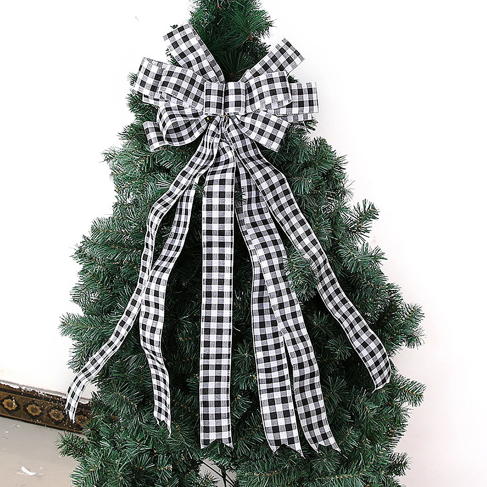 Large Bow Decorated Houndstooth Black And White Plaid Christmas Tree Indoor Ornaments
Large Bow Decorated Houndstooth Black And White Plaid Christmas Tree Indoor Ornaments