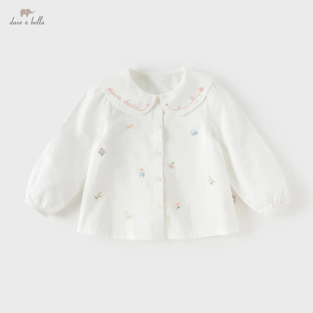 Dave Bella, детская хлопковая рубашка, осенне-весенняя повседневная блузка с длинными рукавами для девочек, элегантная белая верхняя одежда, детская одежда DB1260553
Dave Bella, детская хлопковая рубашка, осенне-весенняя повседневная блузка с длинными рукавами для девочек, элегантная белая верхняя одежда, детская одежда DB1260553