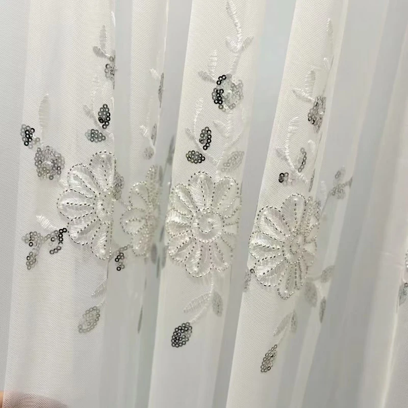 New flower sequins embroidered window screen European style pastoral light luxury Curtains for Living Dining room Bedroom custom
New flower sequins embroidered window screen European style pastoral light luxury Curtains for Living Dining room Bedroom custom