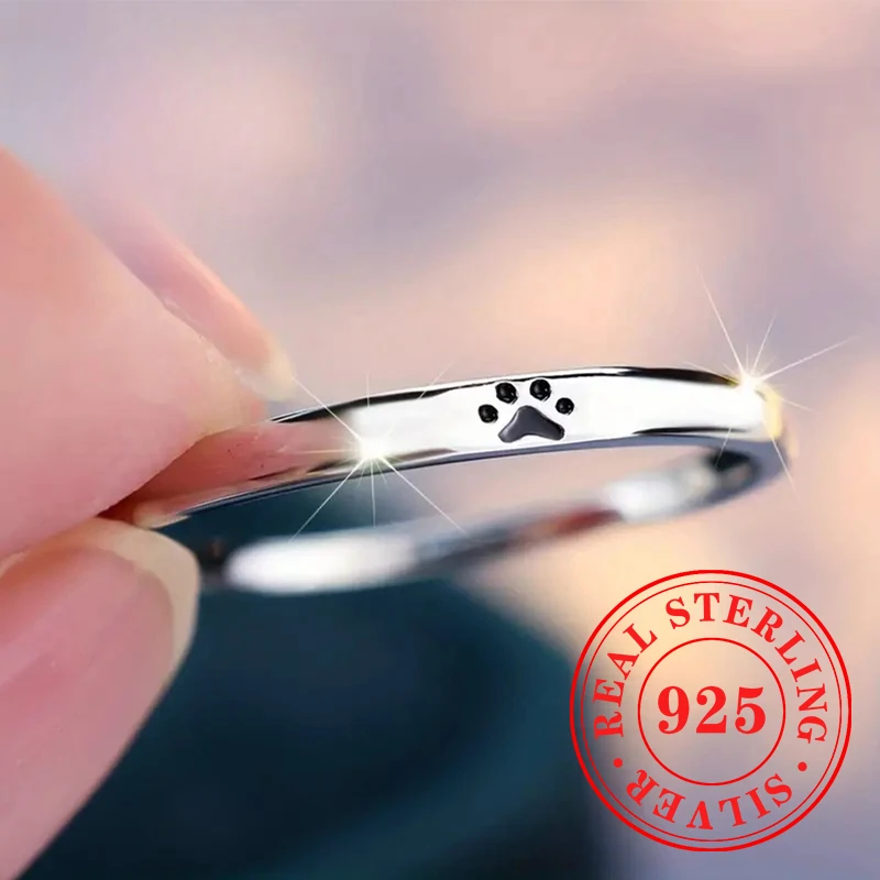 Huitan Minimalist Footprint Design Rings for Women Simple Stylish 925 Sterling Silver Accessories Love Animals Party Jewelry Hot
Huitan Minimalist Footprint Design Rings for Women Simple Stylish 925 Sterling Silver Accessories Love Animals Party Jewelry Hot
