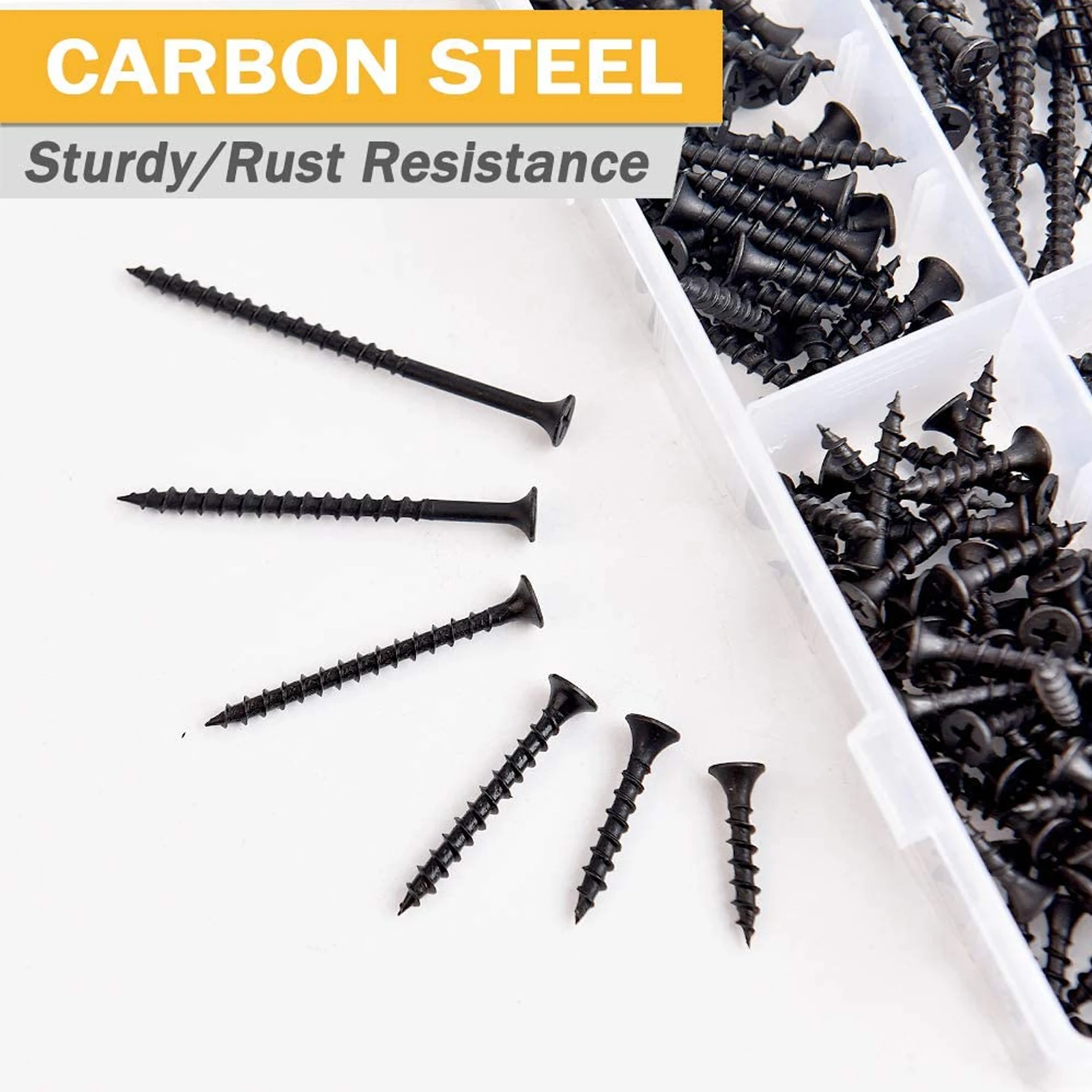 220pcs Self Tapping Screws Coarse Teeth Carbon Steel Drilling Kit Black Countersunk Drywall Plasterboard Screw
220pcs Self Tapping Screws Coarse Teeth Carbon Steel Drilling Kit Black Countersunk Drywall Plasterboard Screw