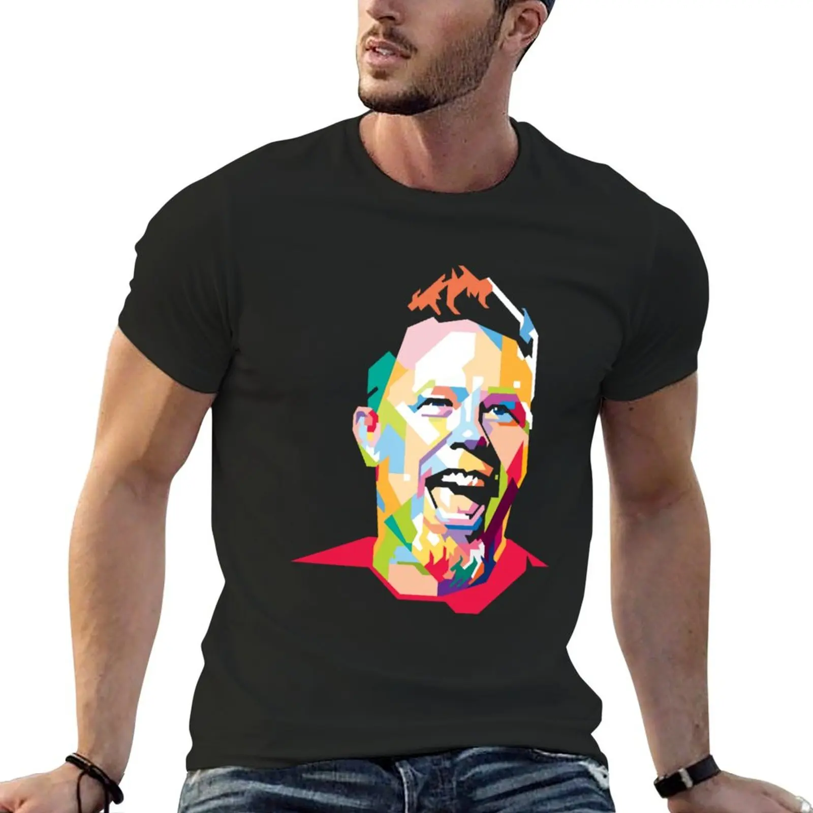 James Hetfield T-Shirt football t shirt Short sleeve tee customizeds topping Men's cotton t-shirt
James Hetfield T-Shirt football t shirt Short sleeve tee customizeds topping Men's cotton t-shirt