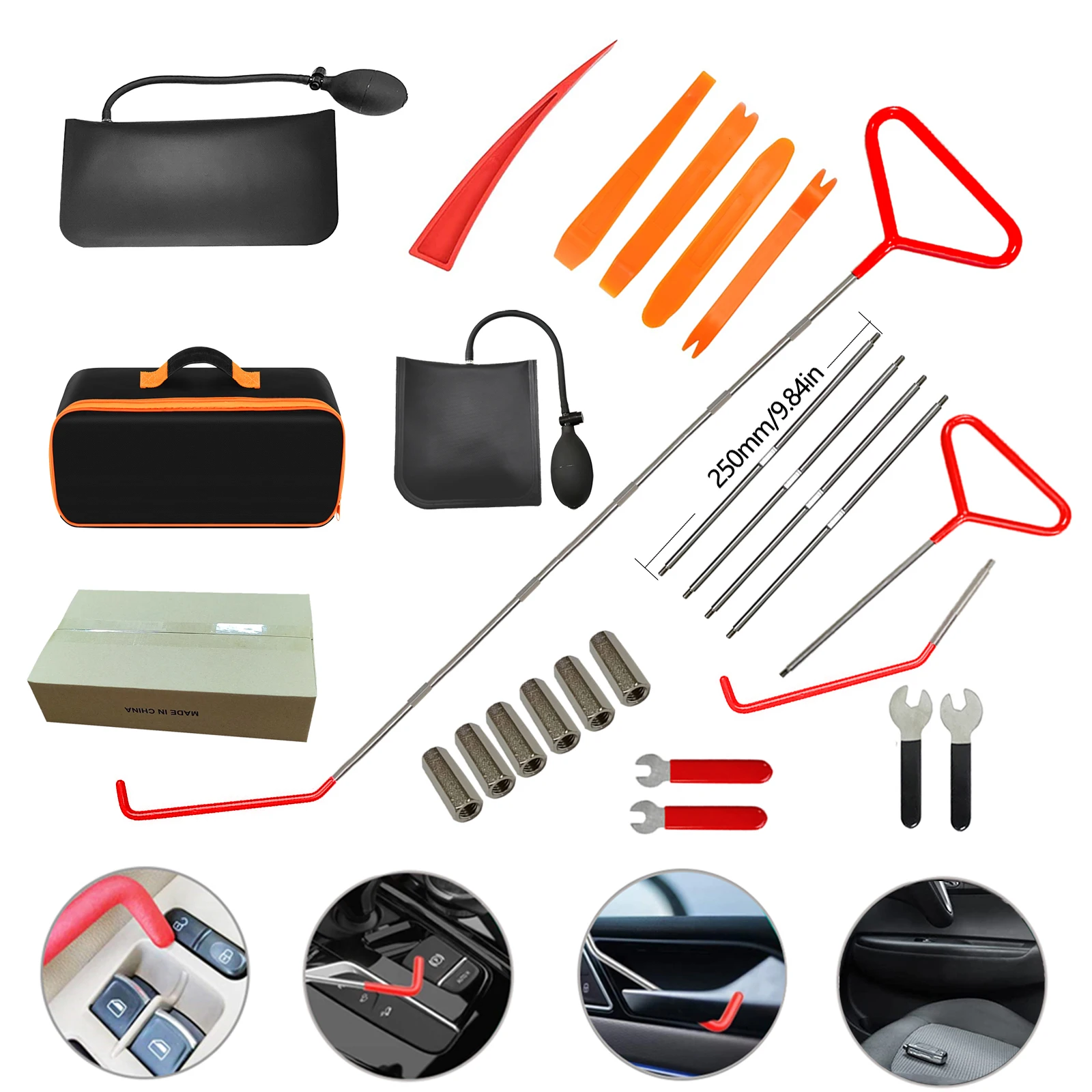25-piece multifunctional tool set for car,emergency key hook tool triangle for long-distance bus, emergency opening tool set
25-piece multifunctional tool set for car,emergency key hook tool triangle for long-distance bus, emergency opening tool set