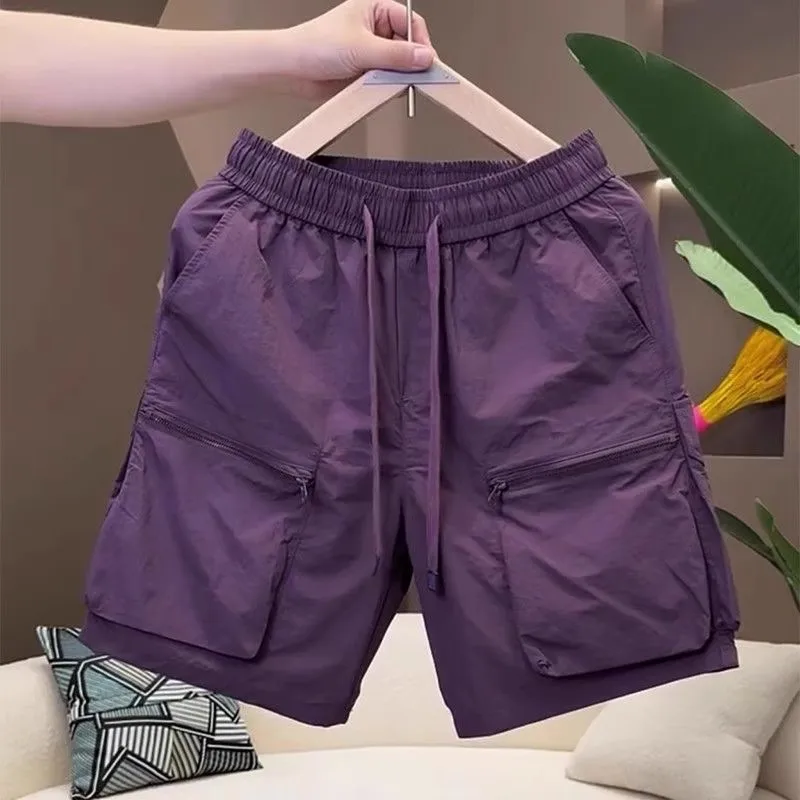 Ice Silk Men's Workwear Shorts Summer Quick Dry Loose Fit Casual Five-Quarter Length Zipper Pockets Breathable Sporty Youthful
Ice Silk Men's Workwear Shorts Summer Quick Dry Loose Fit Casual Five-Quarter Length Zipper Pockets Breathable Sporty Youthful