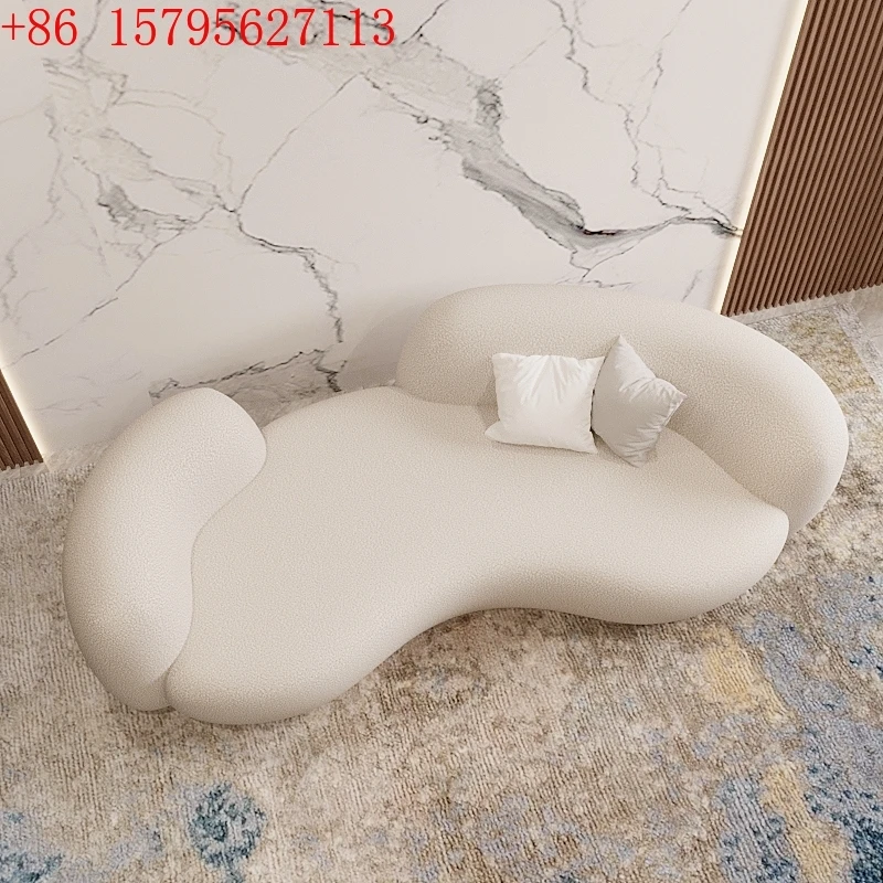 Modern simple curved lamb wool fabric sofa Internet celebrity Nordic light luxury sofa
Modern simple curved lamb wool fabric sofa Internet celebrity Nordic light luxury sofa