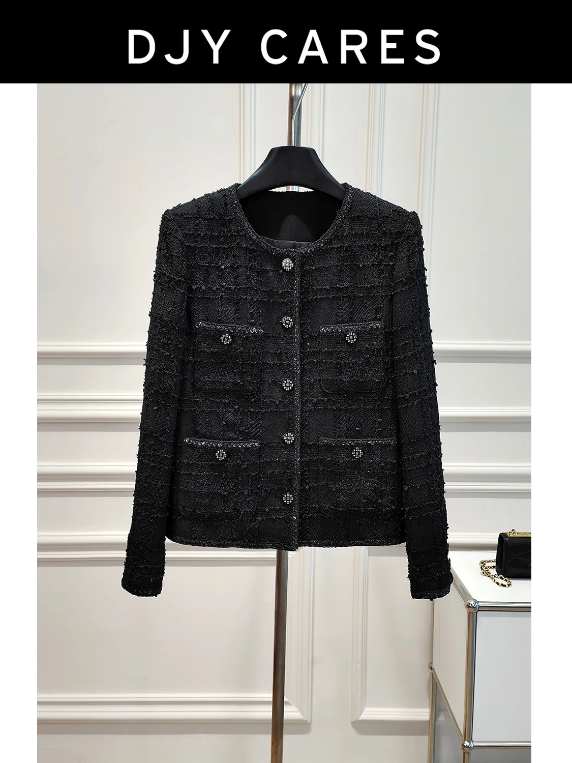 New Coarse woolen light luxury jacket, slim fit high-end top big size
New Coarse woolen light luxury jacket, slim fit high-end top big size
