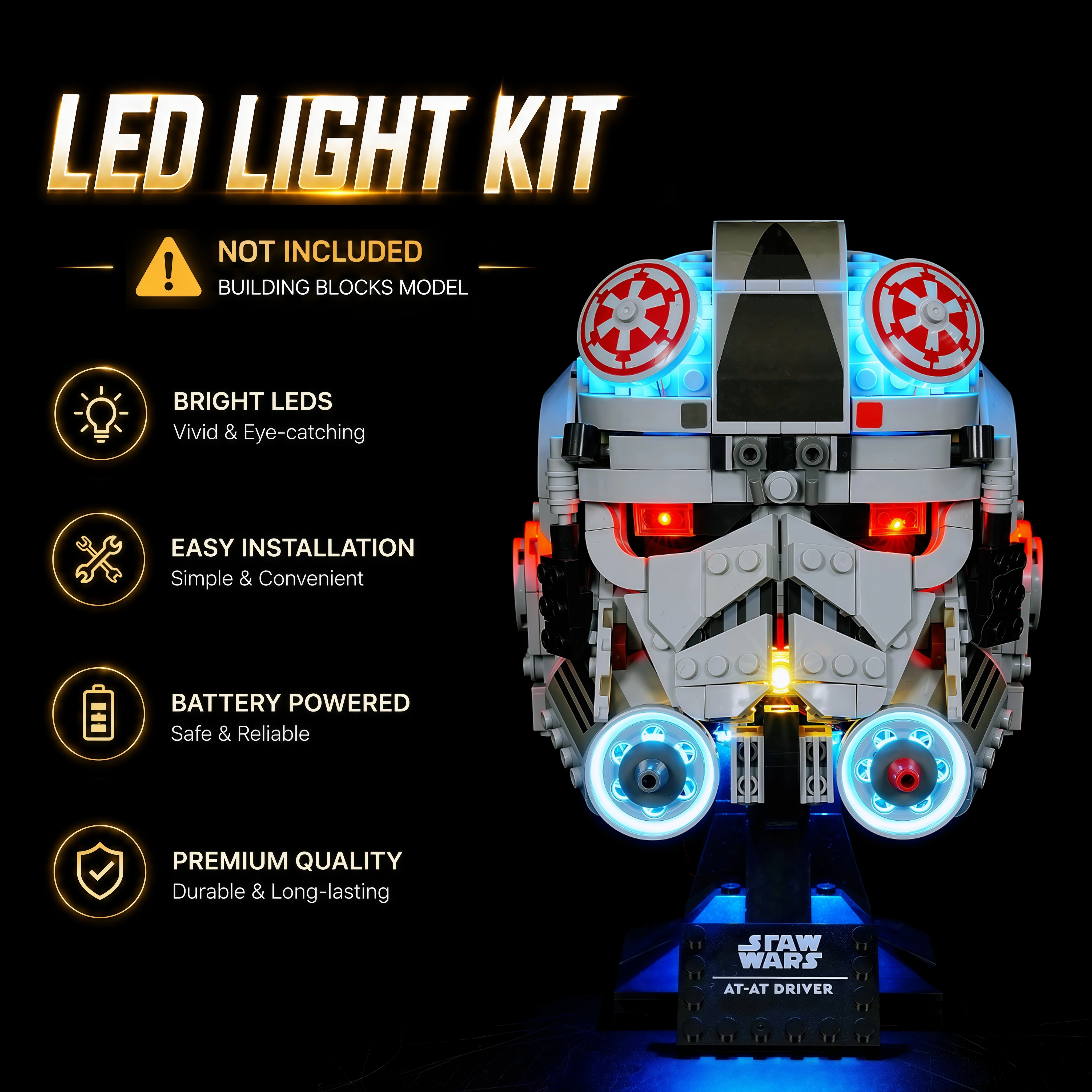 HPROSPER 5V LED Light (No Model) For LEGO at-at Driver Helmet 75429 Light Up your Building Blocks Decorative lights
HPROSPER 5V LED Light (No Model) For LEGO at-at Driver Helmet 75429 Light Up your Building Blocks Decorative lights