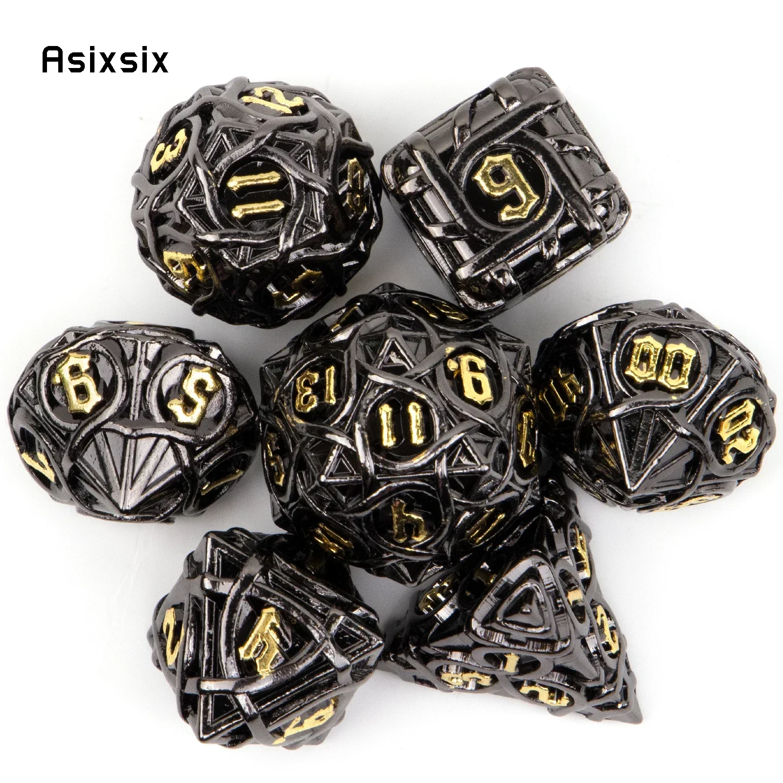 7 Pcs Black Yellow Stripe Metal DicePerfect For Rpgs, Board Games, And Card Games.Dice For Games, Dnd Dice Set
7 Pcs Black Yellow Stripe Metal DicePerfect For Rpgs, Board Games, And Card Games.Dice For Games, Dnd Dice Set