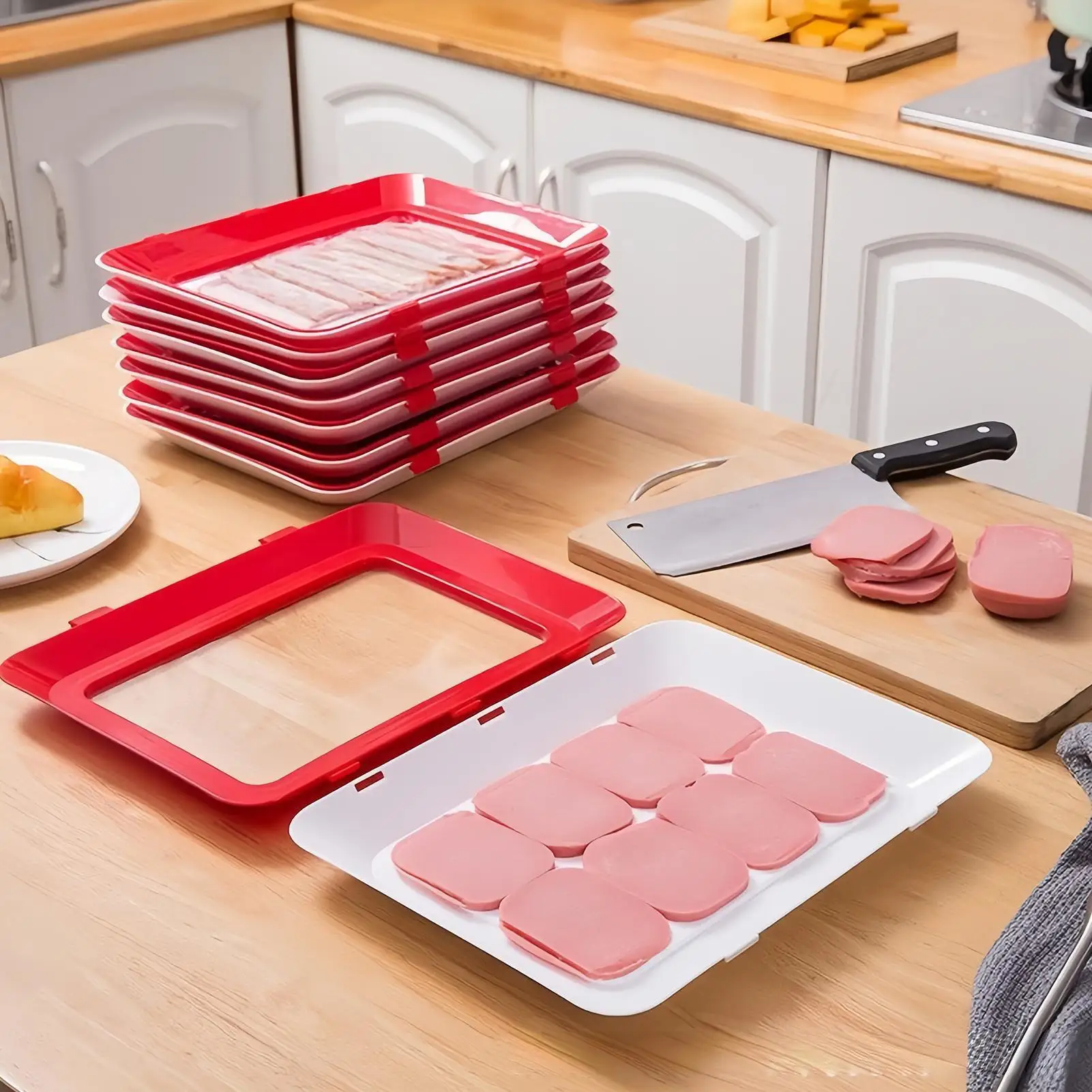 3PCS Food Preservation Tray Vacuum Vegetable Containers Stackable Food Storage Trays With Lid For Fruits Vegetables Cheese
3PCS Food Preservation Tray Vacuum Vegetable Containers Stackable Food Storage Trays With Lid For Fruits Vegetables Cheese