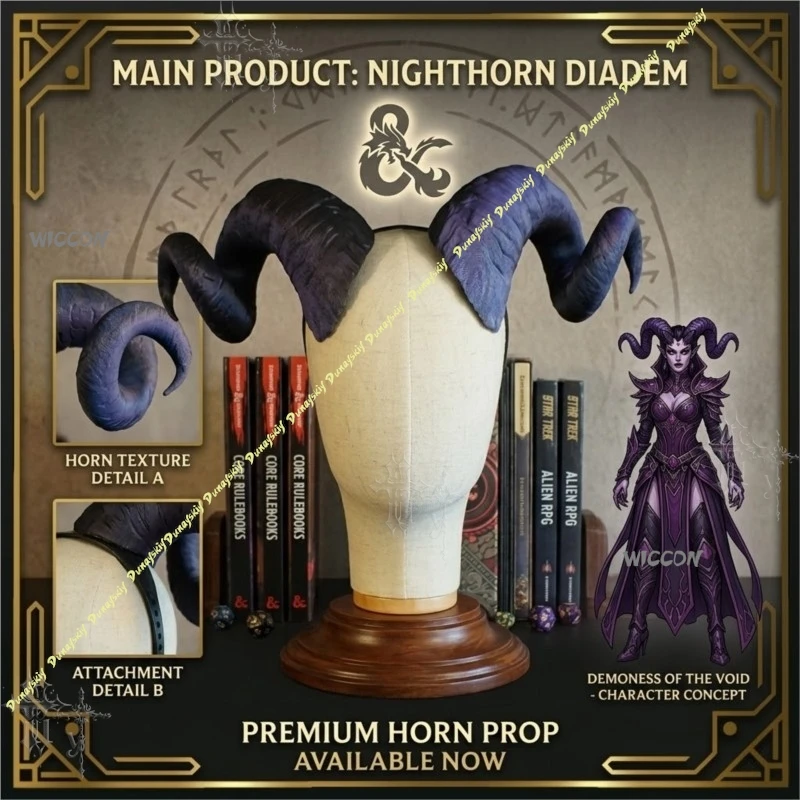 Purple Tiefling Horns Cosplay Headband Curved Demon Horns Headwear For 코스프레 Furry Furrsuit Dragon Demon Headwear party Halloween
Purple Tiefling Horns Cosplay Headband Curved Demon Horns Headwear For 코스프레 Furry Furrsuit Dragon Demon Headwear party Halloween