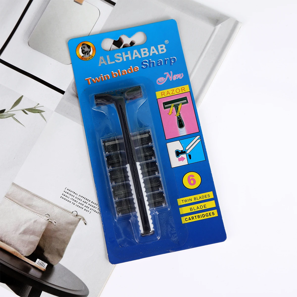 1 Handle + 6PCS 2 Blades Razor Set for Men Plastic Disposable Shaving Hair Baber Remove Tool Manual Shaver Set
1 Handle + 6PCS 2 Blades Razor Set for Men Plastic Disposable Shaving Hair Baber Remove Tool Manual Shaver Set
