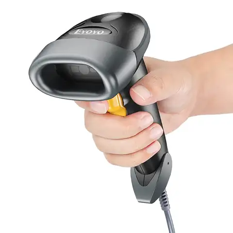 Eyoyo-escáner de código de barras con cable 1D QR 2D, lector de códigos de barras con cable USB adicional, CCD PDF417, matriz de datos, escáner portátil de código de barras