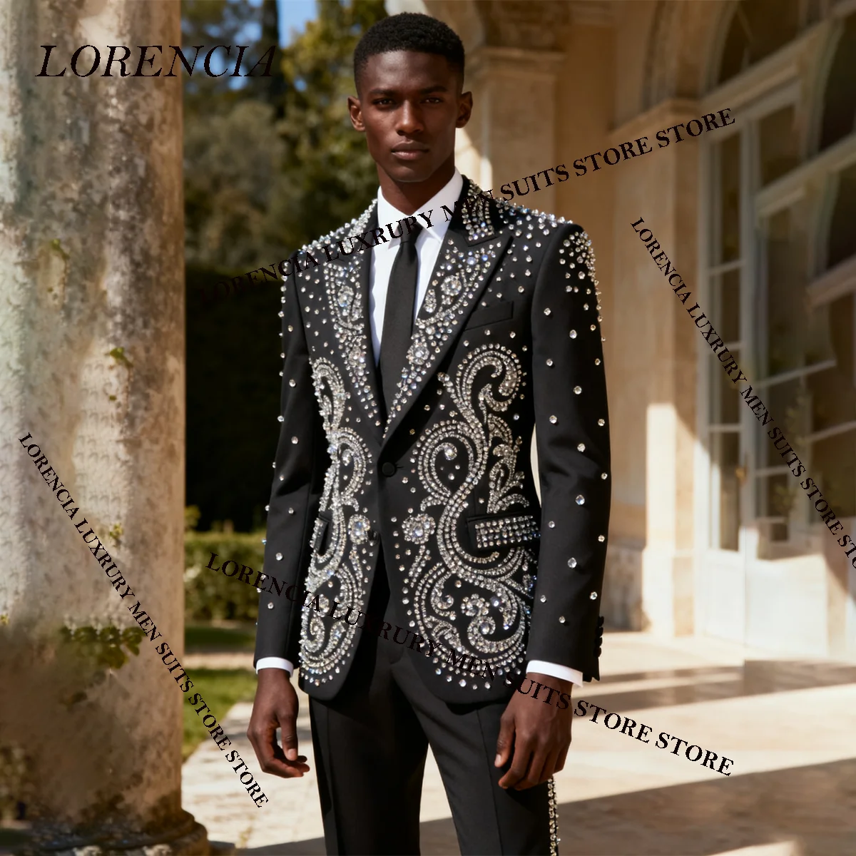 Африканские мужские костюмы высокого класса со стразами и бисером для жениха, комплекты из 2 предметов, индивидуальные смокинги с бриллиантами, мужской пиджак для выпускного вечера, Ropa Hombre
Африканские мужские костюмы высокого класса со стразами и бисером для жениха, комплекты из 2 предметов, индивидуальные смокинги с бриллиантами, мужской пиджак для выпускного вечера, Ropa Hombre