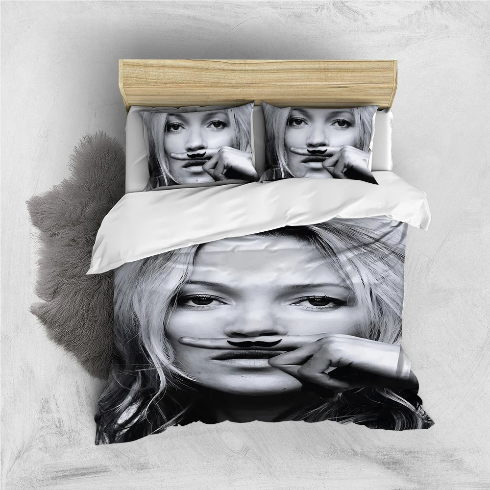K-Kate Moss Duvet Cover Set Home Style Bedding Soft Laundry Cotton Bed 3 Piece Set Student Dormitory Gift
K-Kate Moss Duvet Cover Set Home Style Bedding Soft Laundry Cotton Bed 3 Piece Set Student Dormitory Gift