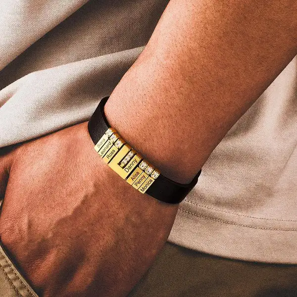 Personalized Names Leather Bracelet For Men Custom Family Names Bracelet Father's Day Jewelry Gift Adjustable Leather Bracelet
Personalized Names Leather Bracelet For Men Custom Family Names Bracelet Father's Day Jewelry Gift Adjustable Leather Bracelet