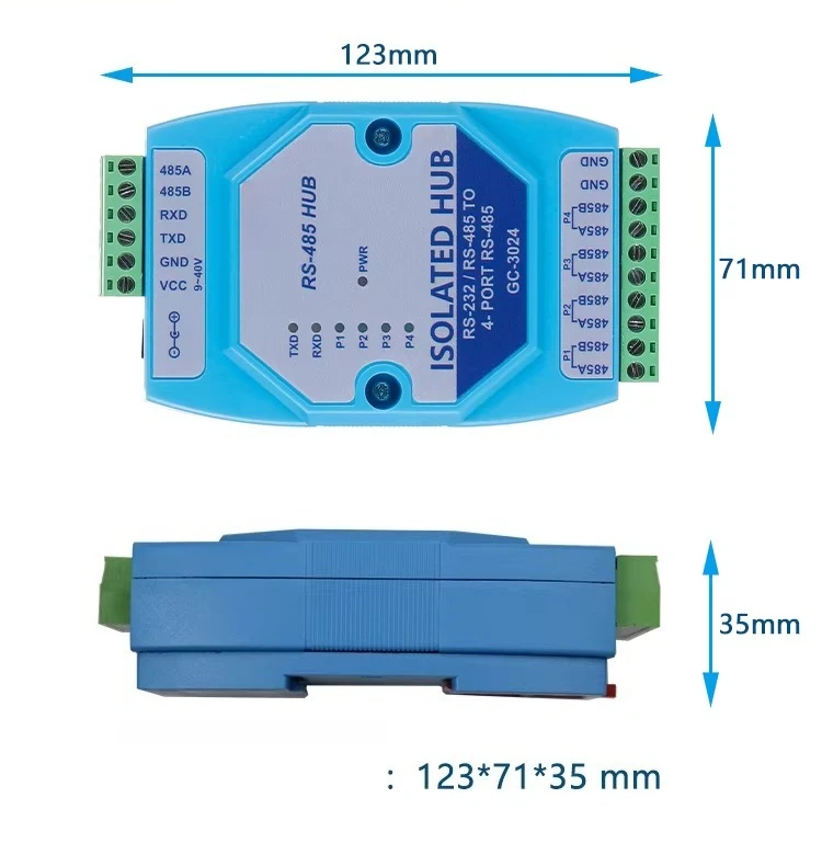 Четырехканальный ретранслятор Modbus485 RS-485 с фотоэлектрической изоляцией, 1 вход, 4 выхода, защита от перенапряжения, промышленный GC-3024
Четырехканальный ретранслятор Modbus485 RS-485 с фотоэлектрической изоляцией, 1 вход, 4 выхода, защита от перенапряжения, промышленный GC-3024