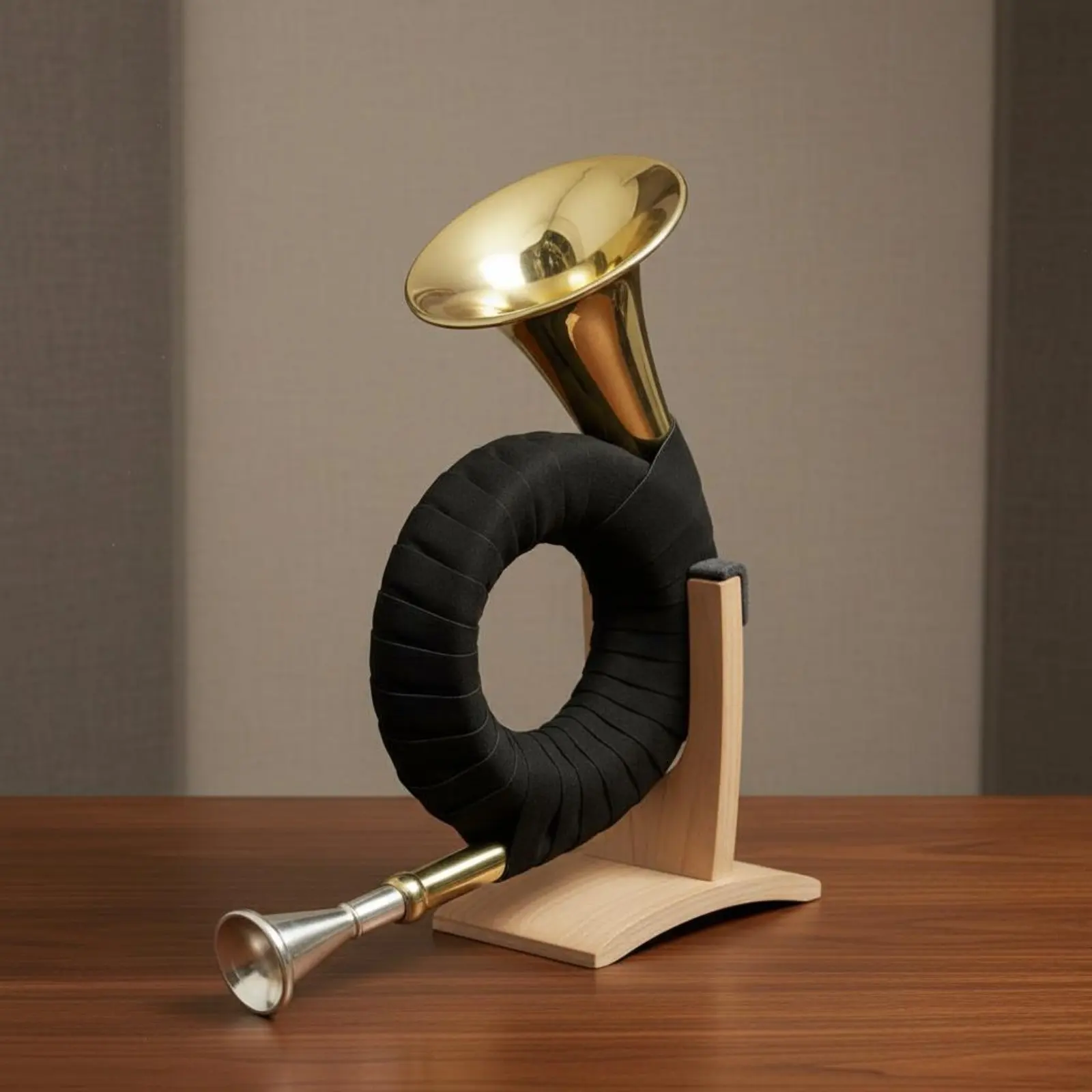 Bb Brass Instrument Gold Color French Brass Instrument Music Gear Includes Stand Portable for Orchestra, Practice
Bb Brass Instrument Gold Color French Brass Instrument Music Gear Includes Stand Portable for Orchestra, Practice