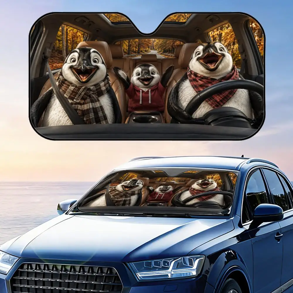 Funny Penguin Driving Sun Visor Foldable Car Windshield Sun Shade UV Protection Reflective Heat Insulation Reusable Cover
Funny Penguin Driving Sun Visor Foldable Car Windshield Sun Shade UV Protection Reflective Heat Insulation Reusable Cover