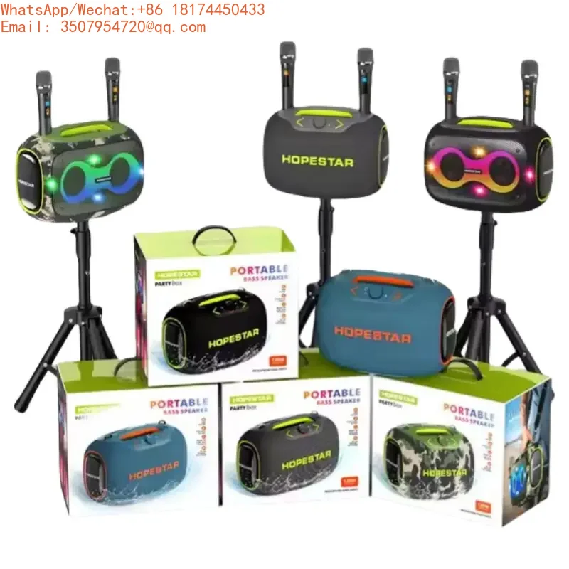 Rechargeable MINI Outdoor Waterproof TWS Stereo Wireless Speakers Party BOX Karaoke 120W High Power Karaoke Speaker With 2 Mic
Rechargeable MINI Outdoor Waterproof TWS Stereo Wireless Speakers Party BOX Karaoke 120W High Power Karaoke Speaker With 2 Mic