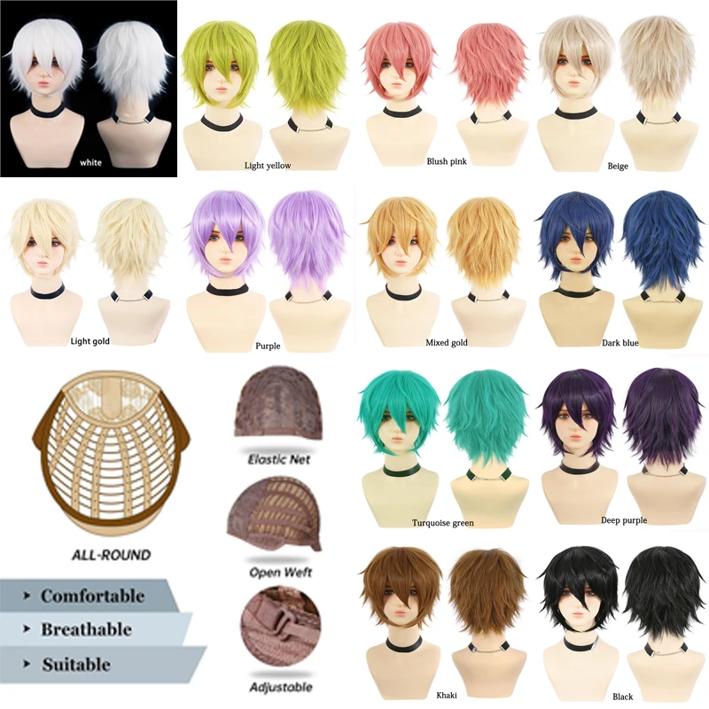 12-Inch Anime Cosplay Synthetic Hair For Both Men And Women, High-Quality Wig For Halloween Carnival Party Stage Performance 
12-Inch Anime Cosplay Synthetic Hair For Both Men And Women, High-Quality Wig For Halloween Carnival Party Stage Performance