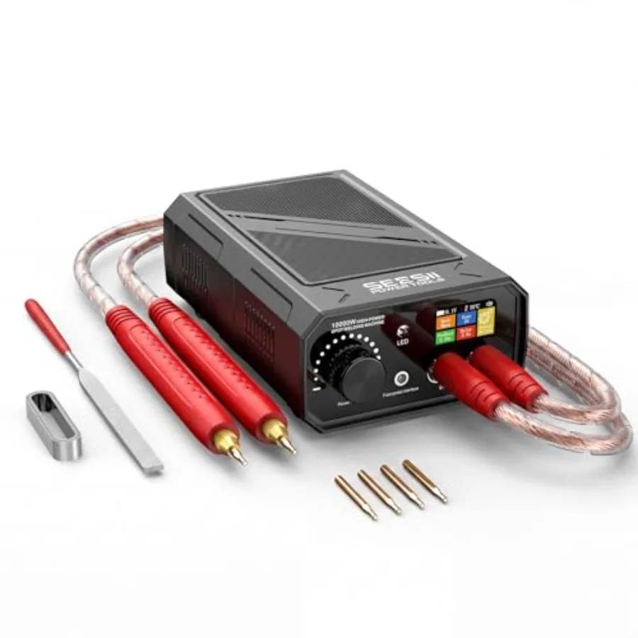 10KW Battery Spot Welder: Cordl 10000mAh Spot Welding Equipment, Color LCD Display, 25 Adjustable Gears, Auto/Foot Pedal Contro
10KW Battery Spot Welder: Cordl 10000mAh Spot Welding Equipment, Color LCD Display, 25 Adjustable Gears, Auto/Foot Pedal Contro